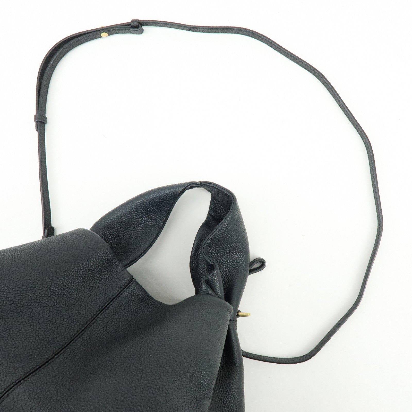 POLENE Numéro Neuf Calf Leather  2Way Bag Hand Shoulder Bag Black