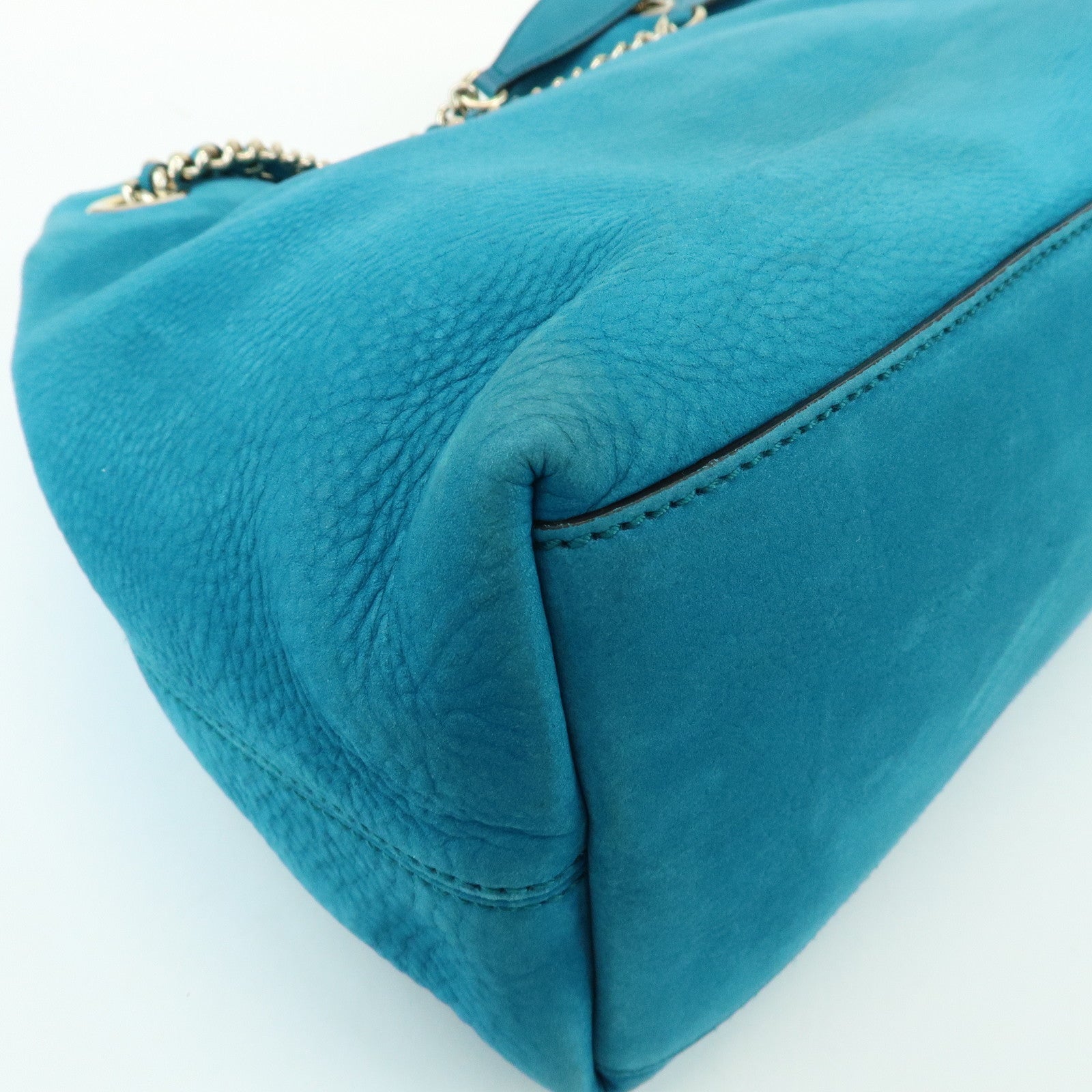 GUCCI SOHO Interlocking G Chain Shoulder Bag Blue 308982