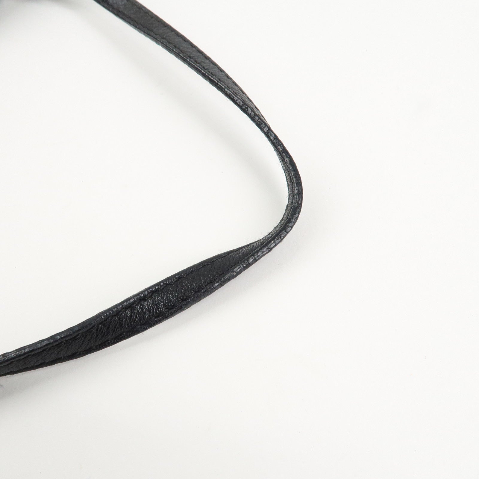 Chloe Lily Metal Ribbon Leather 2Way Shoulder Bag Hand Bag Black Used