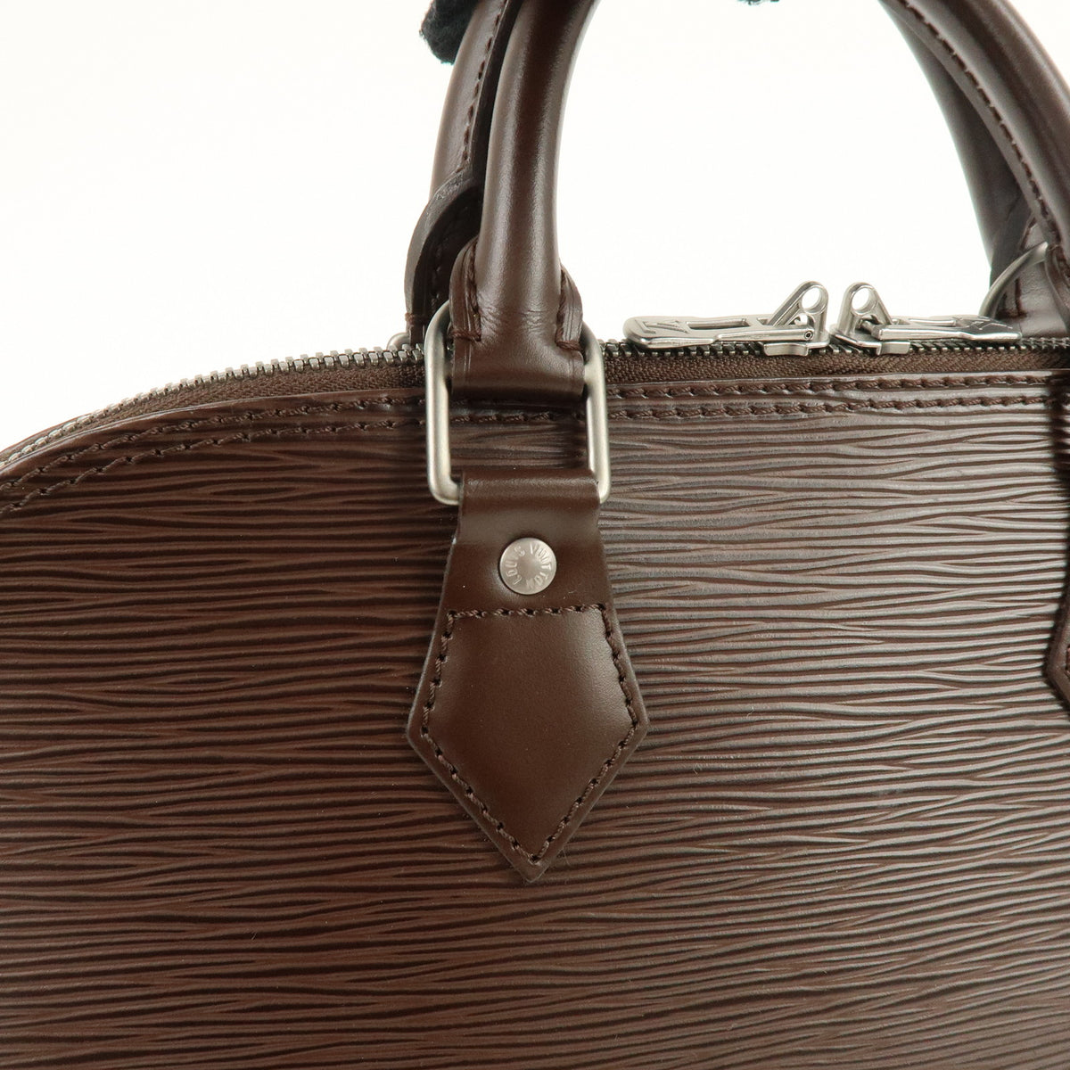 Louis Vuitton Epi Alma Leather Hand Bag Mocha Brown M5214D