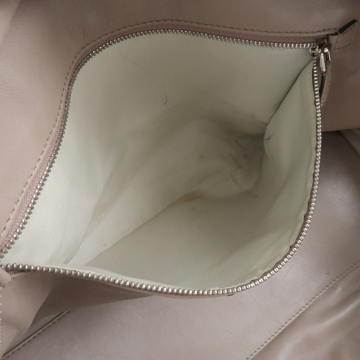 LOEWE Anagram Amazona 36 Leather Hand Bag Boston Bag Greige