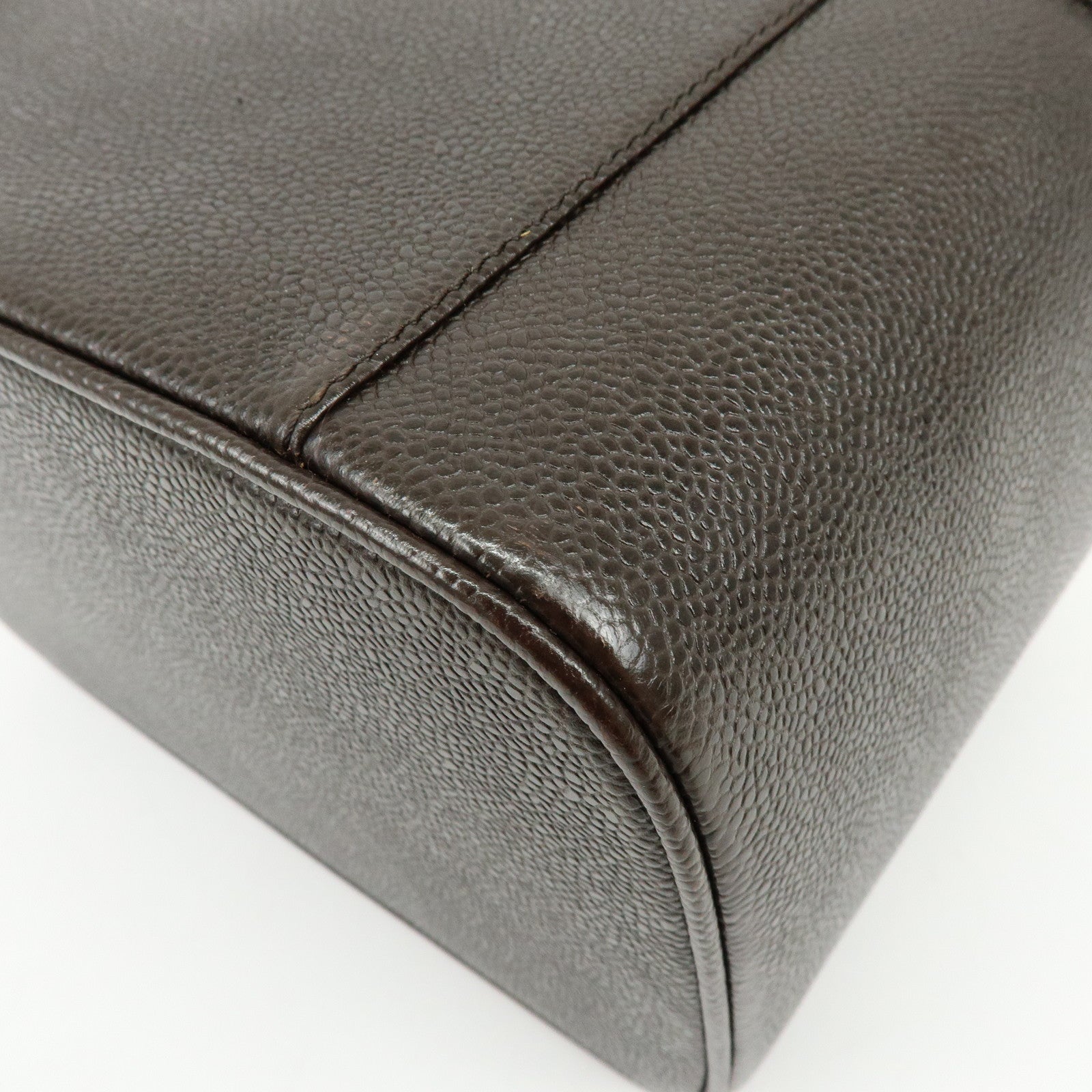 CHANEL COCO Mark Caviarskin 2WAY Bag Cosmetic Bag Black A07061