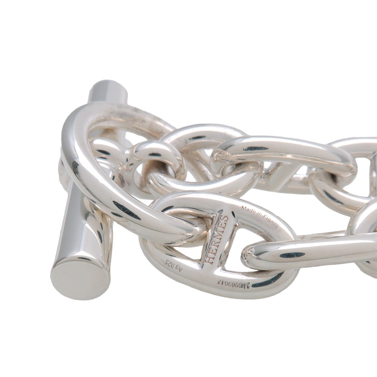 HERMES Chaine d'Ancre MM Bracelet SV925 Silver
