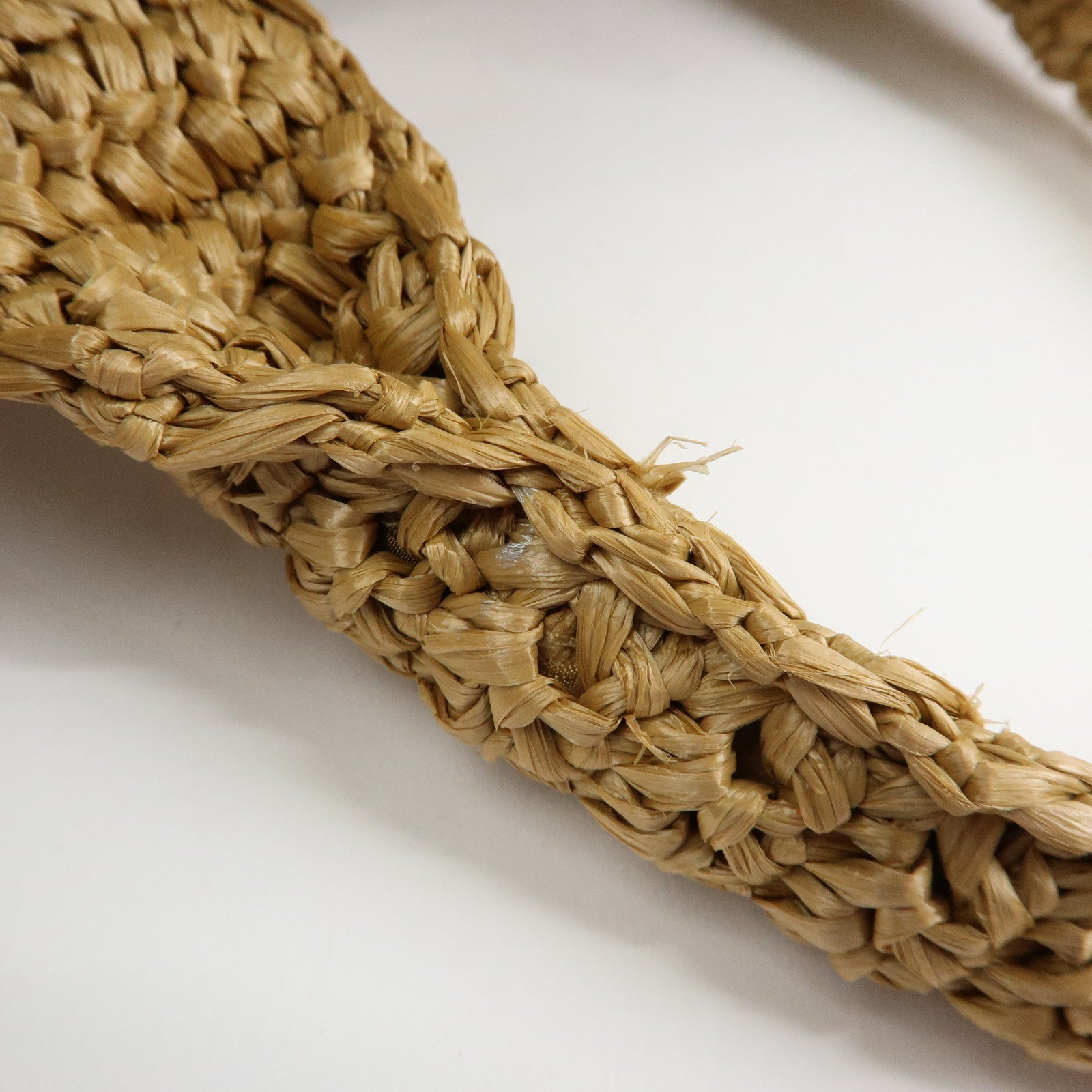 PRADA Canapa Raffia 2Way Bag Hand Bag Shoulder Bag Beige BN2888
