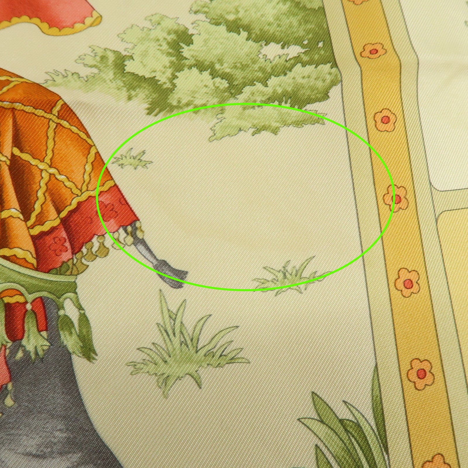 Ferragamo Set of 2 Silk 100% Scarf Tiger Elephant Print Light Green