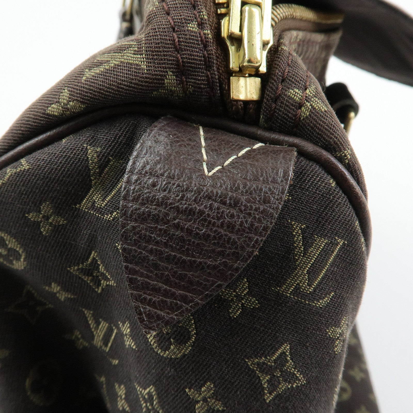 Louis Vuitton Monogram Mini Lin Speedy 30 Boston Hand Bag Ebene M95224