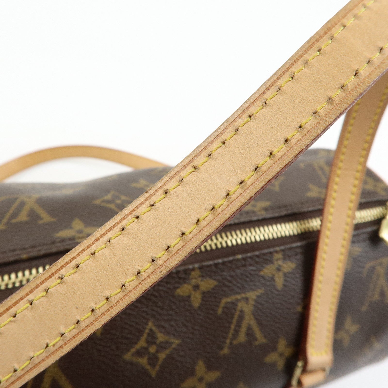 Louis Vuitton Monogram Papillon 30 Hand Bag & Pouch Brown M51385