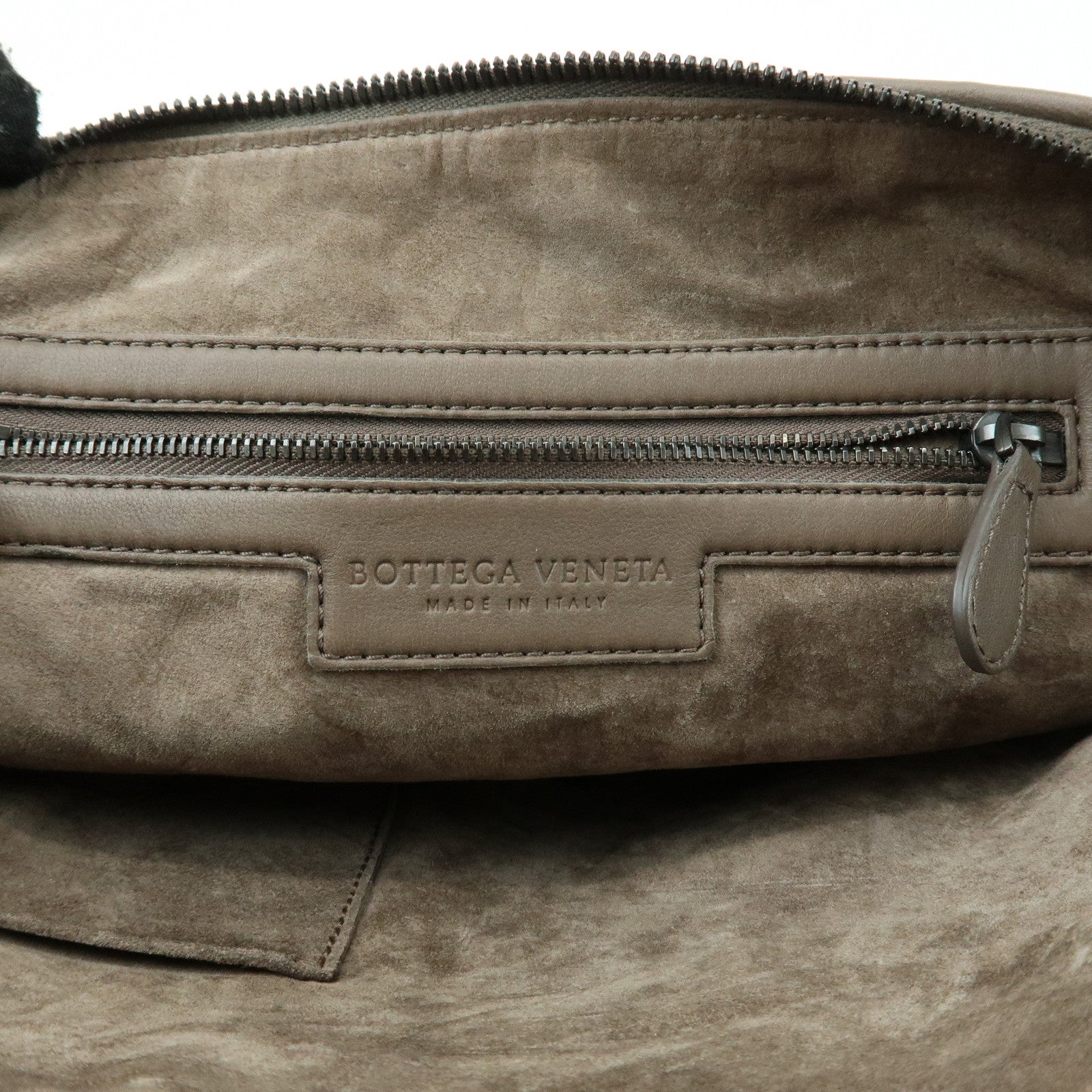 BOTTEGA VENETA Intrecciato Nodini Leather Shoulder Bag Brown