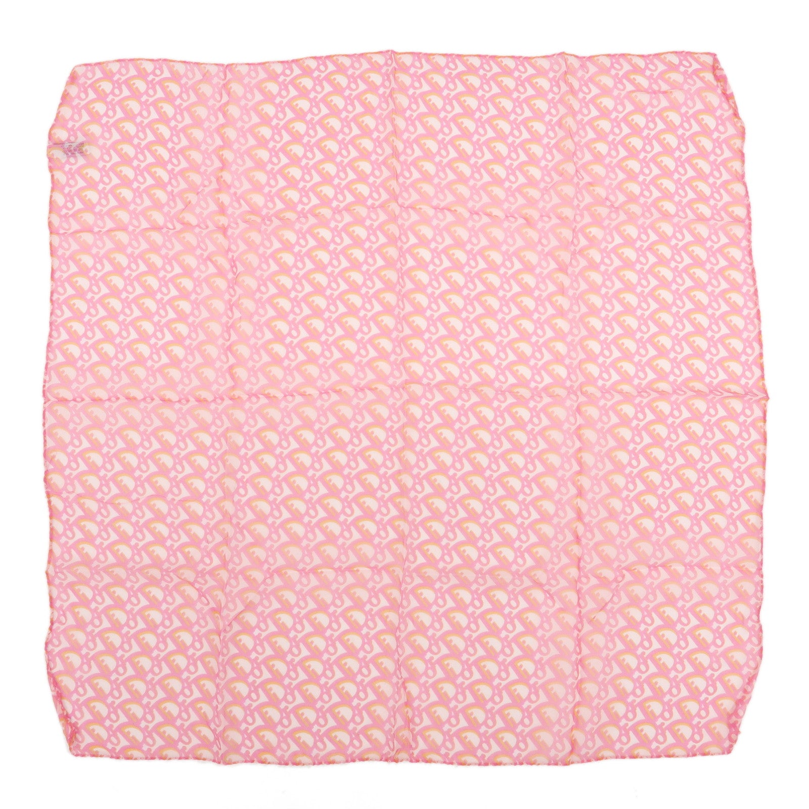Christian Dior Trotter Silk 100% Scarf Handkerchief Pink