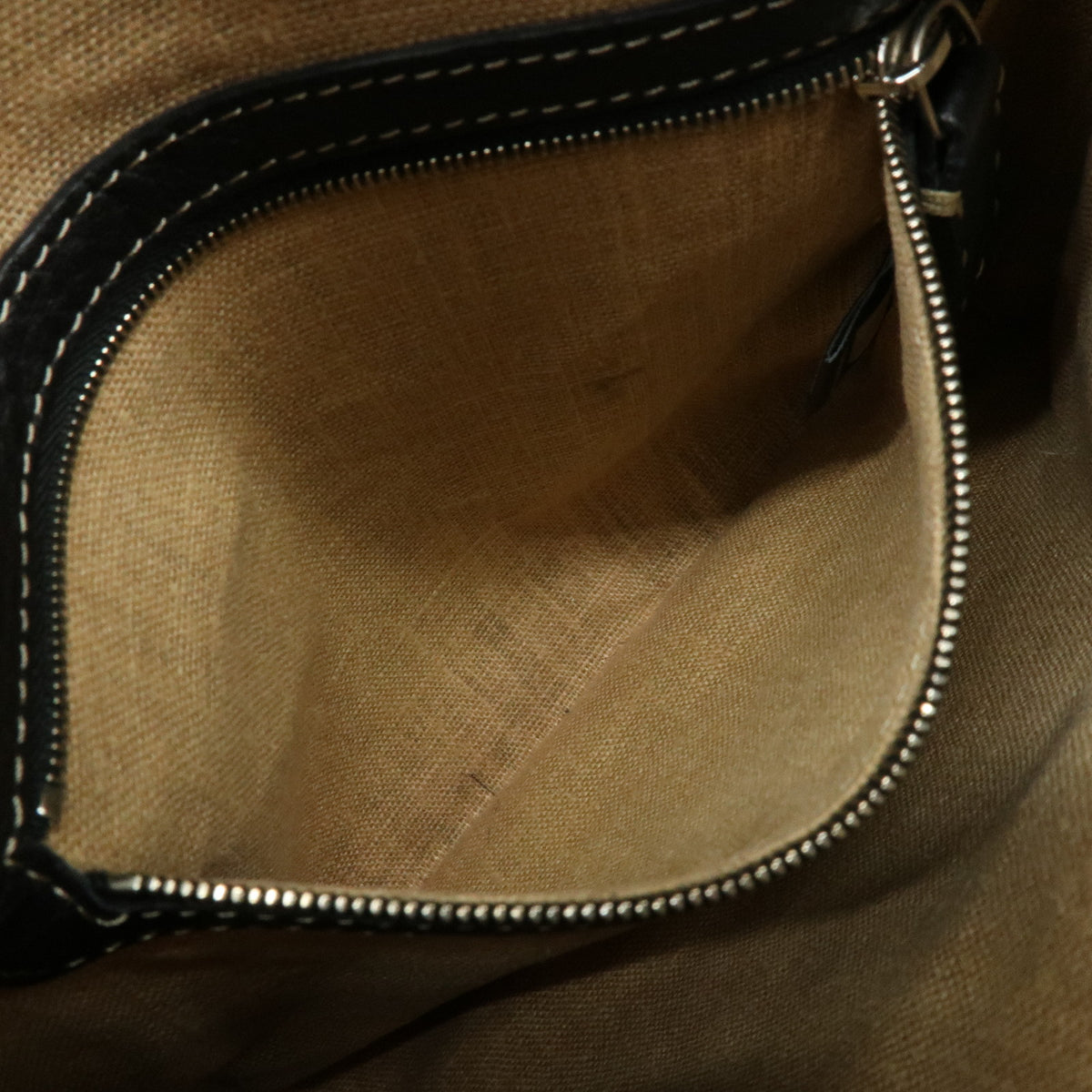 FENDI Selleria Leather Canvas Shoulder Bag Crossbody Bag Black 8BT092