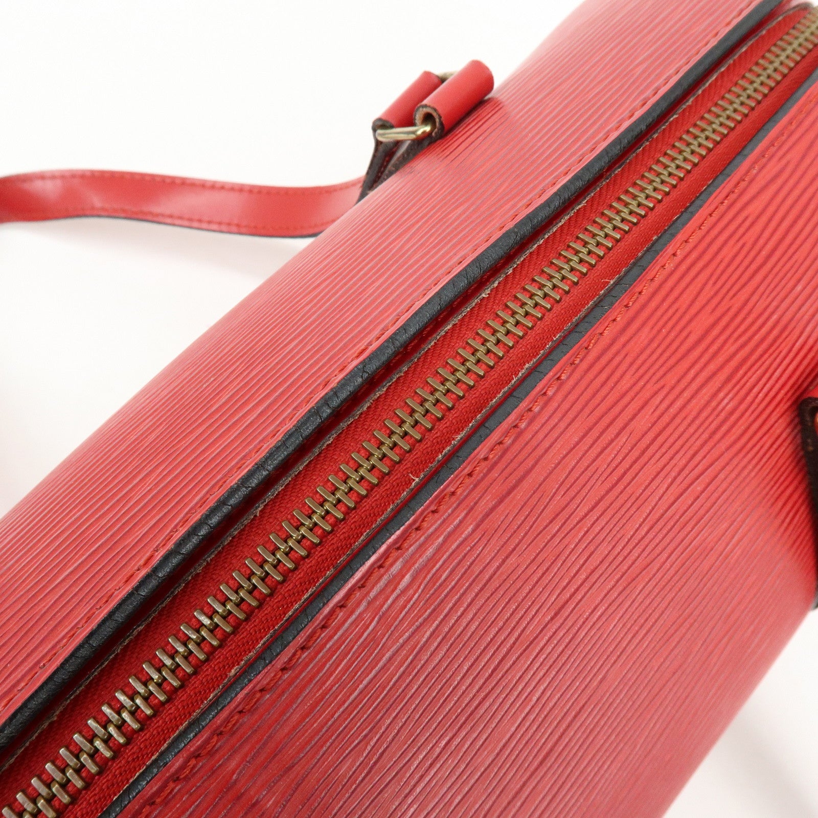 Louis Vuitton Epi Soufflot with Pouch Hand Bag Castilian Red M52227