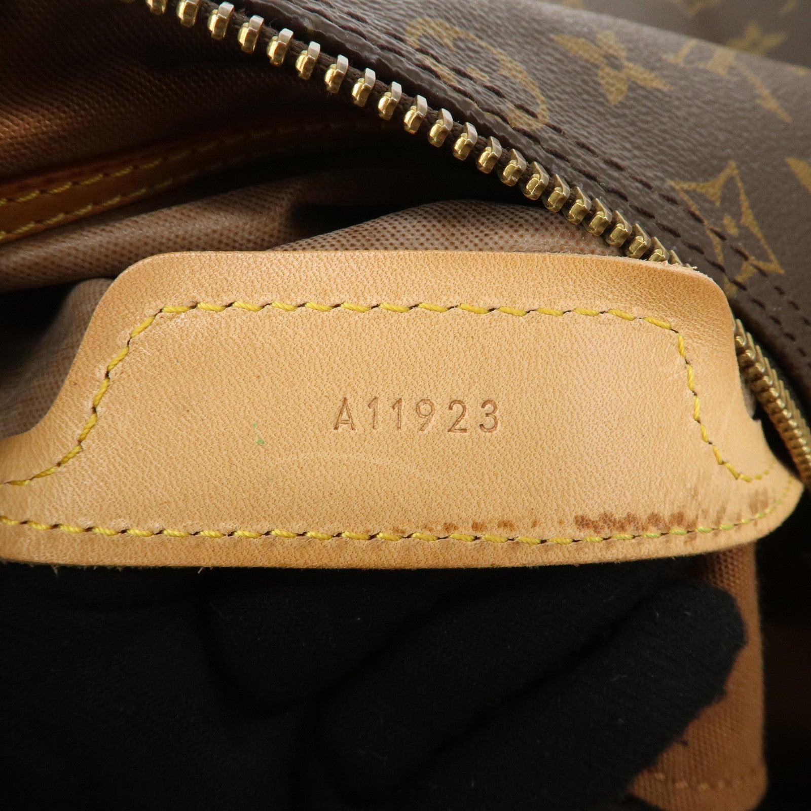 Louis Vuitton Monogram Sac Polochon Boston Bag Brown M41222 Used