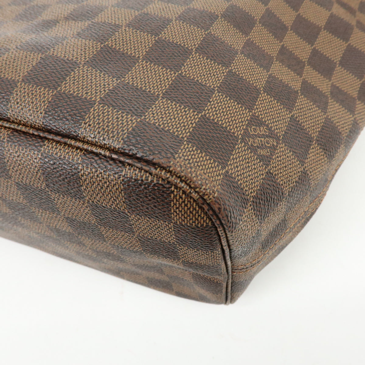 Louis Vuitton Damier Ebene Canvas Leather Neverfull MM Tote Bag N51105