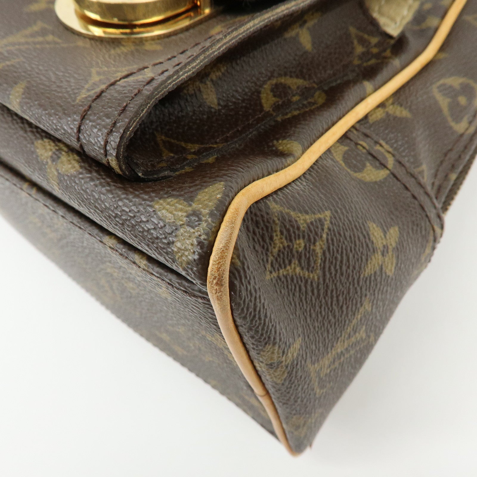 Louis Vuitton Monogram Manhattan PM Hand Bag Brown M40026