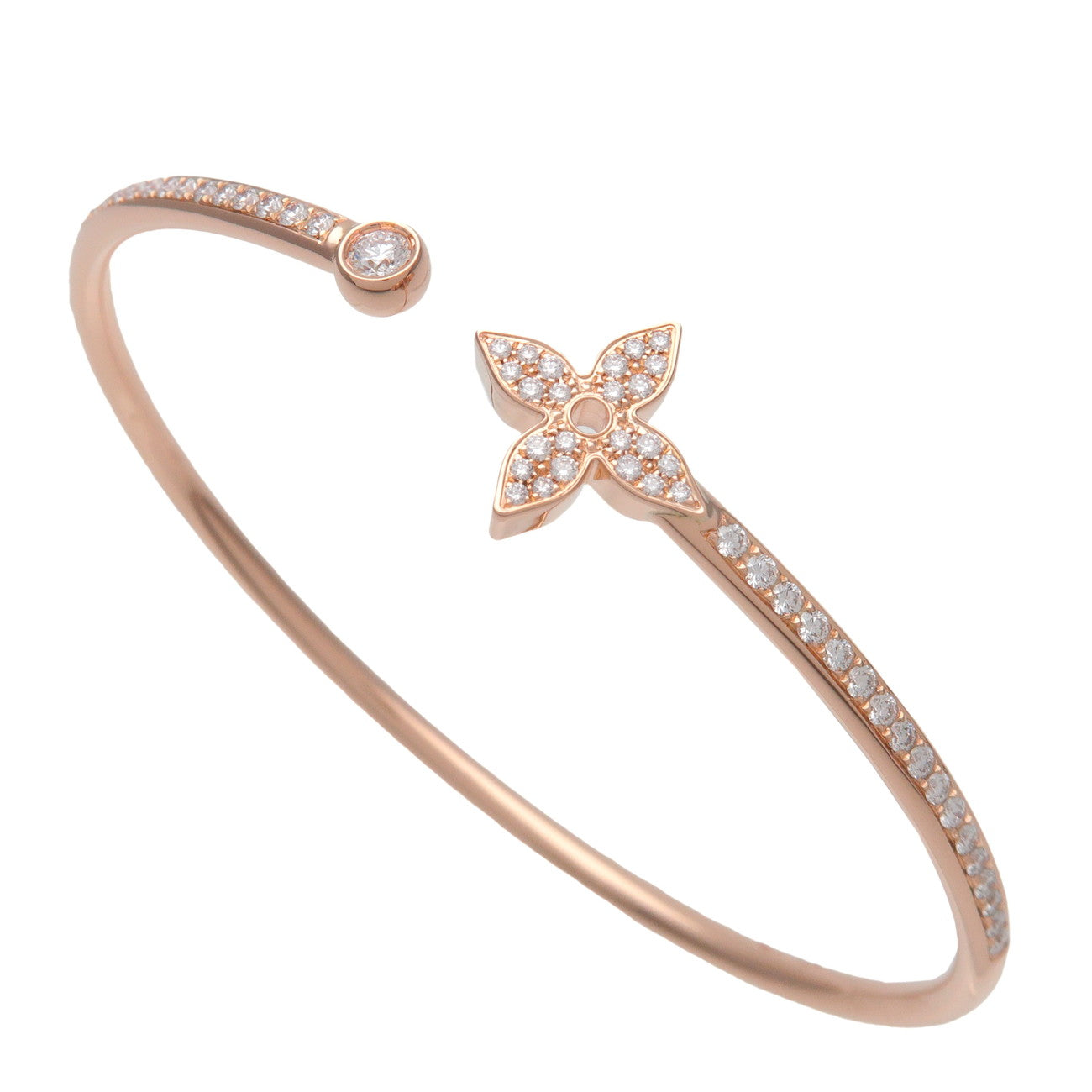 Louis Vuitton Blossom Twist Bracelet K18 750PG Diamonds Size S Q95690