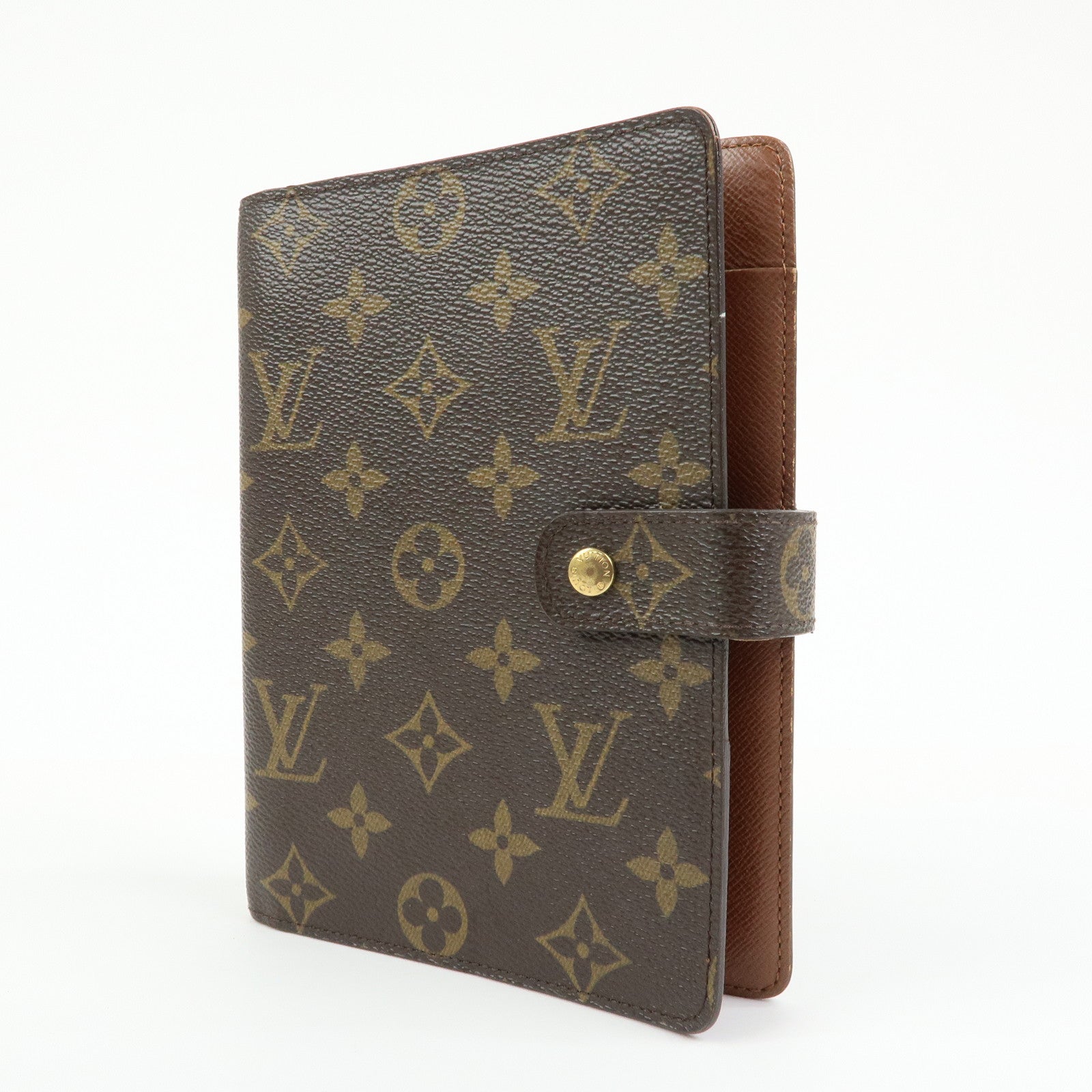 Louis Vuitton Monogram Agenda MM Planner Cover Brown R20004