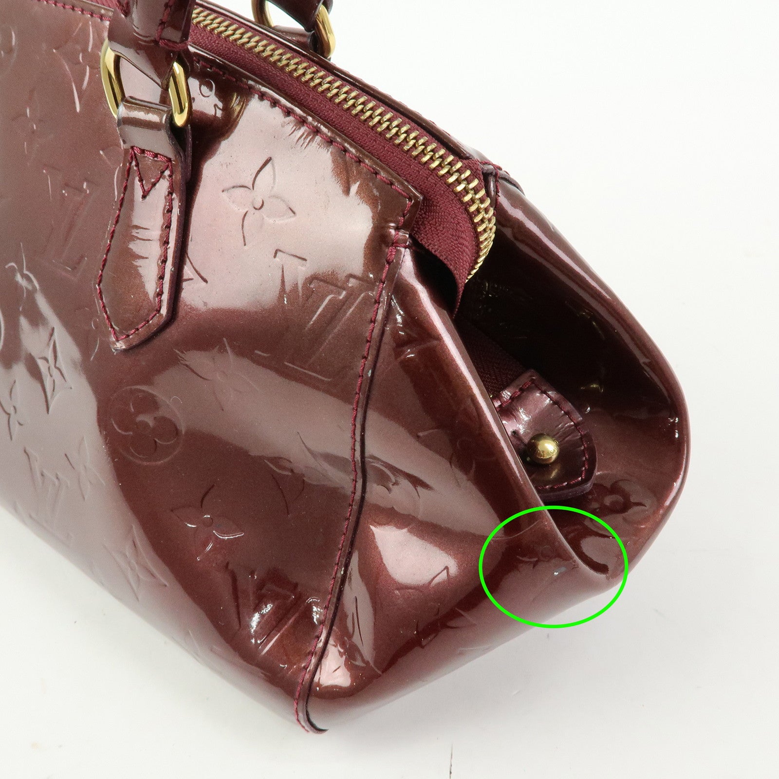 Louis Vuitton Monogram Vernis Sherwood PM Boston Hand Bag M91492