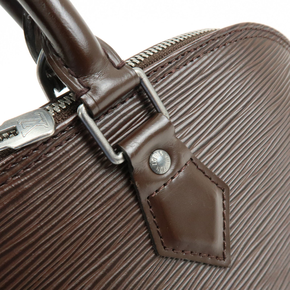 Louis Vuitton Epi Alma Leather Hand Bag Moca M5280D