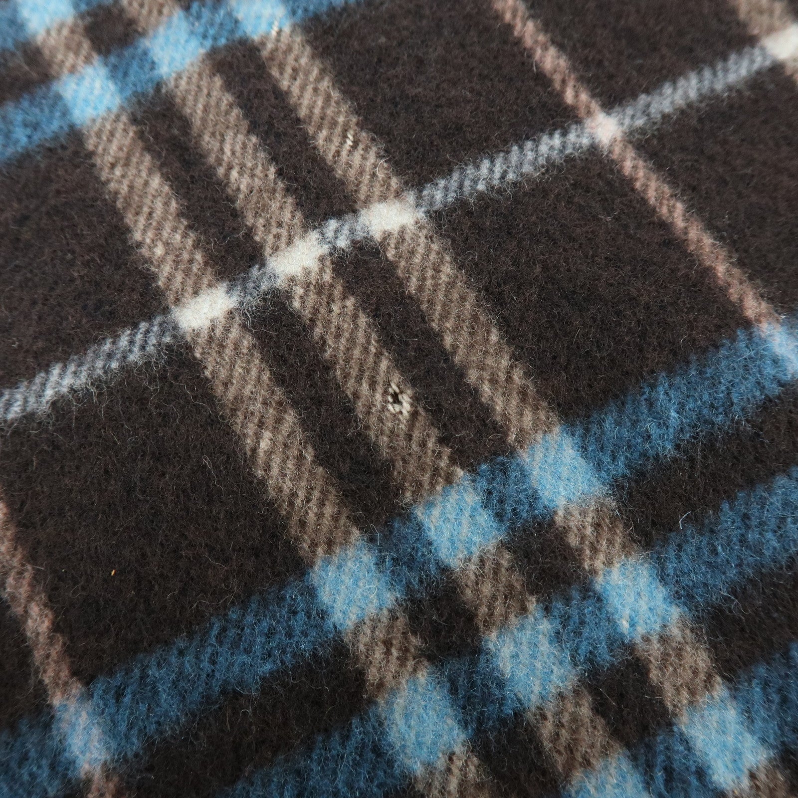 BURBERRY BLUE LABEL Wool 100% Scarf Dark Brown Blue