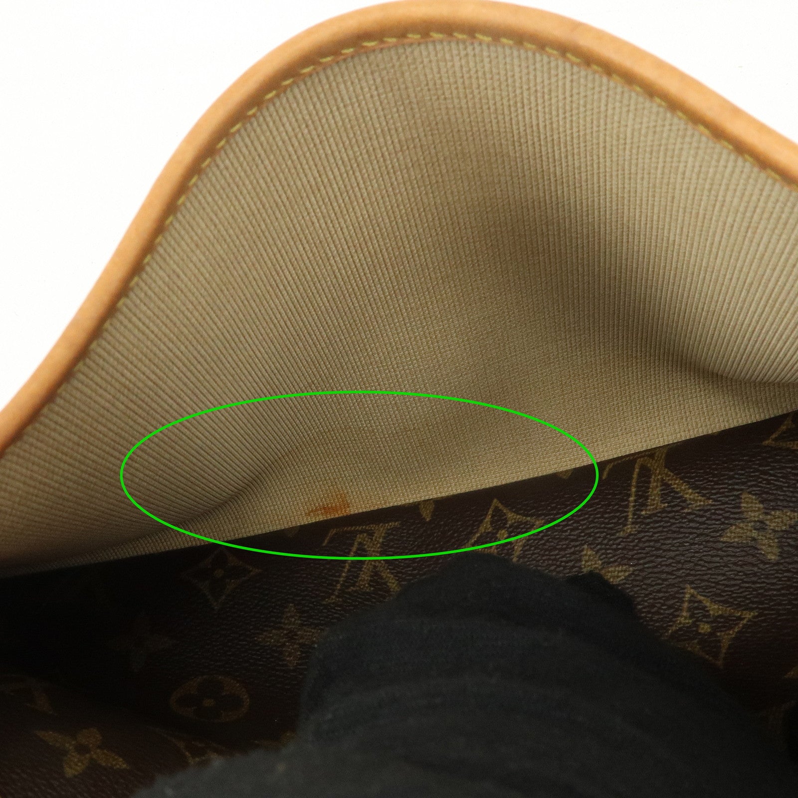 Louis Vuitton Monogram Deauville Hand Bag Brown M47270 Used