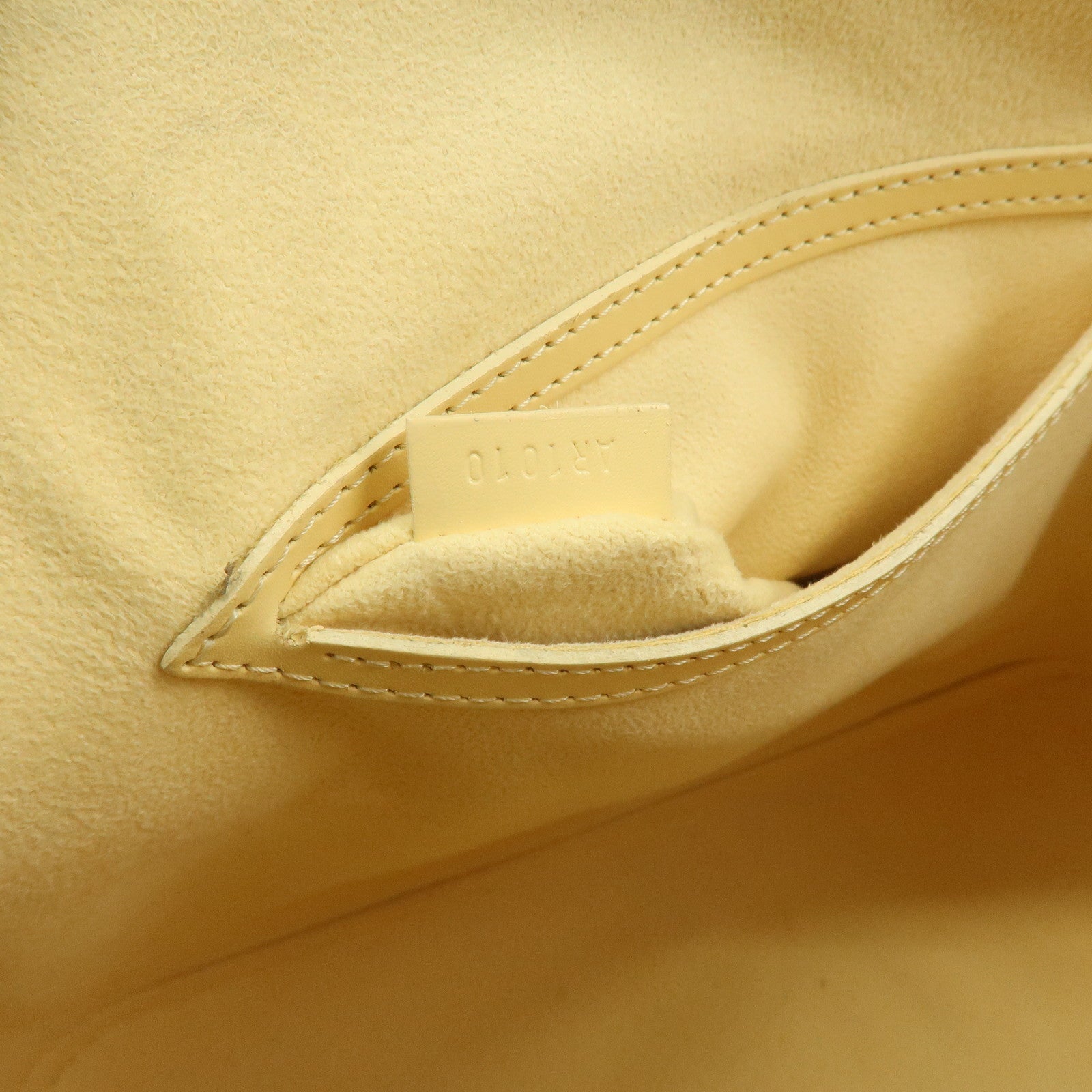 Louis Vuitton Epi Alma Leather Hand Bag Vanilla Light Yellow M5214A