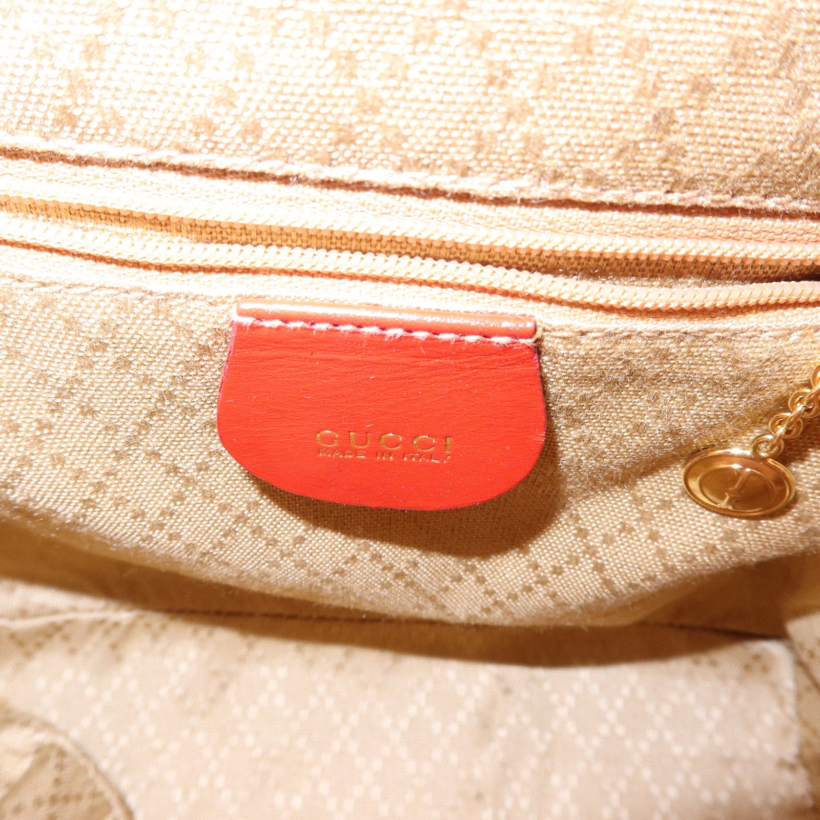 GUCCI Bamboo Patent Leather Backpack Rucksack Red 003・1705・0030