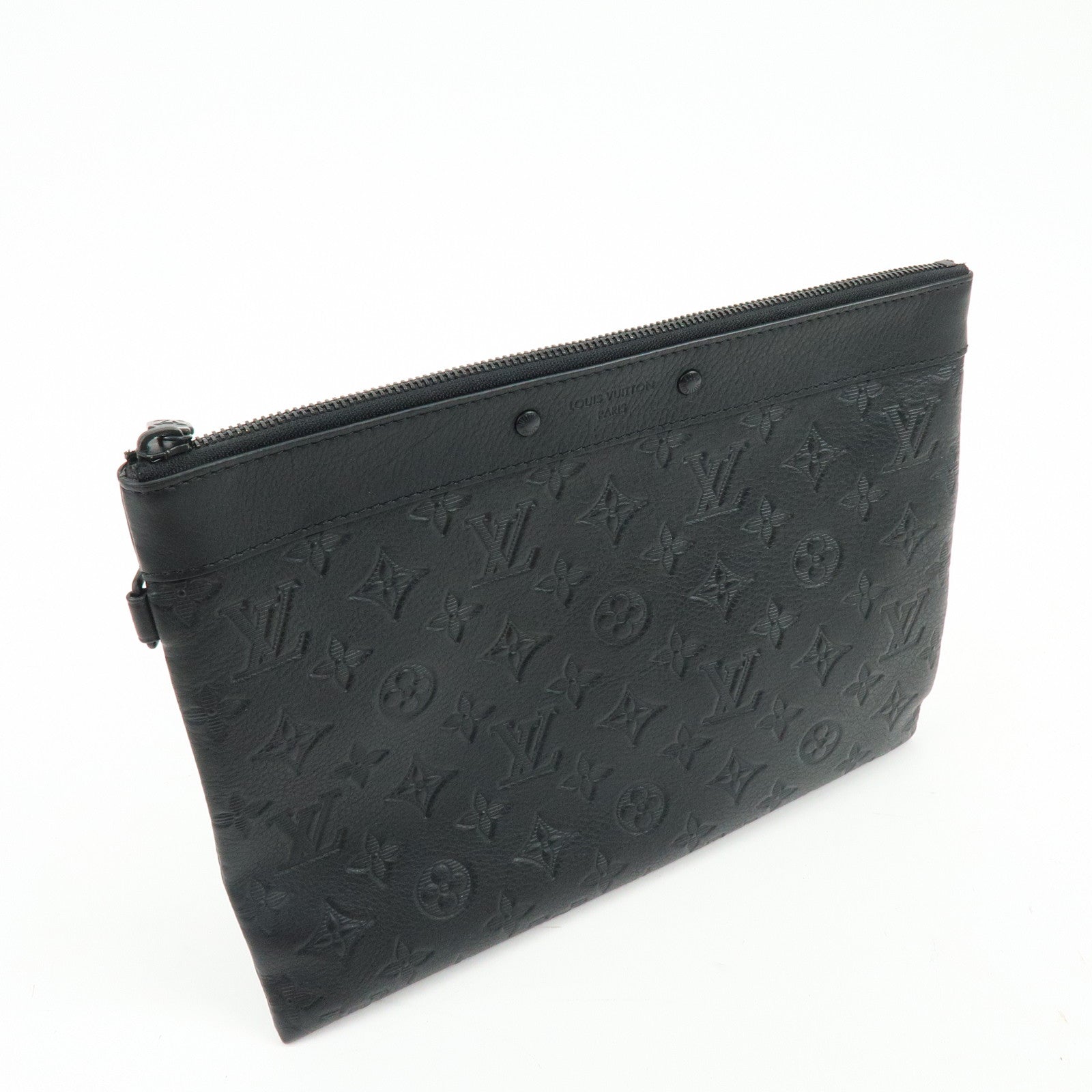 Louis Vuitton Monogram Shadow Leather Pochette To-Go Clutch Bag M81570