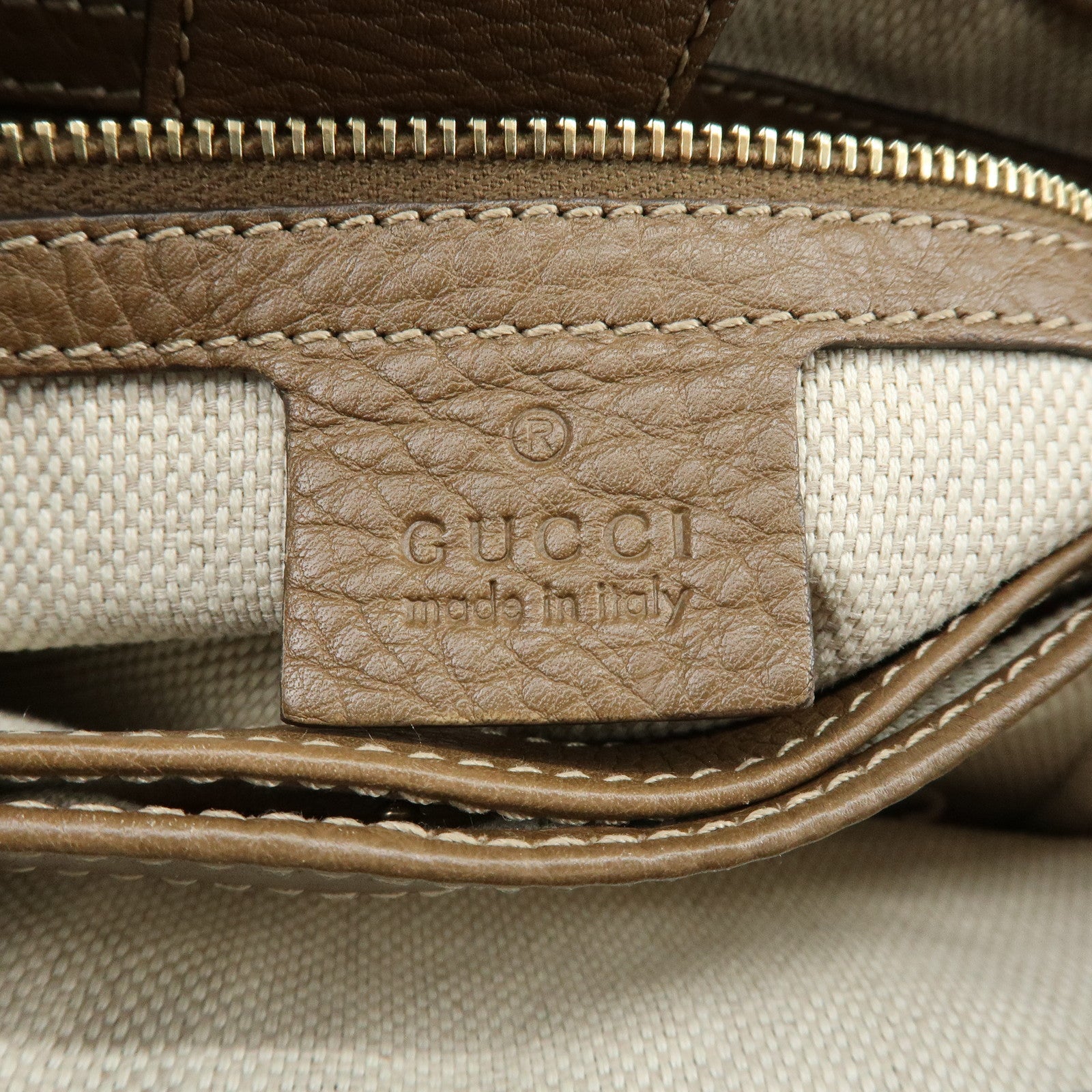 GUCCI Bamboo Canvas Leather 2Way Hand Bag Flower Print Brown 308360