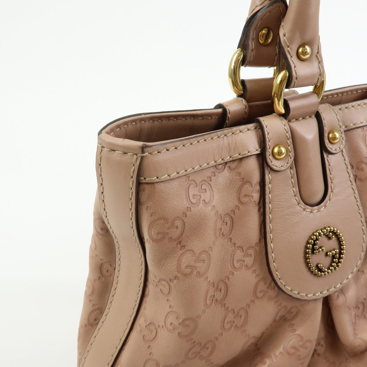 GUCCI Scarlett Guccissima Leather Tote Bag Hand Bag Pink 269953