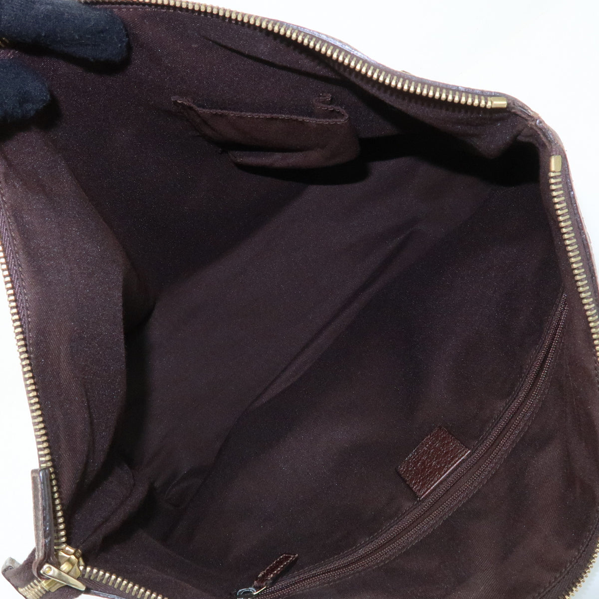 GUCCI Abbey GG Canvas Leather Tote Bag Hand Bag Beige Brown 141470