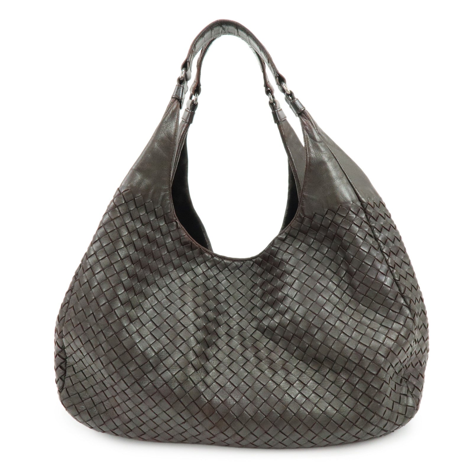 BOTTEGA VENETA Intrecciato Campana Leather Shoulder Bag 124864
