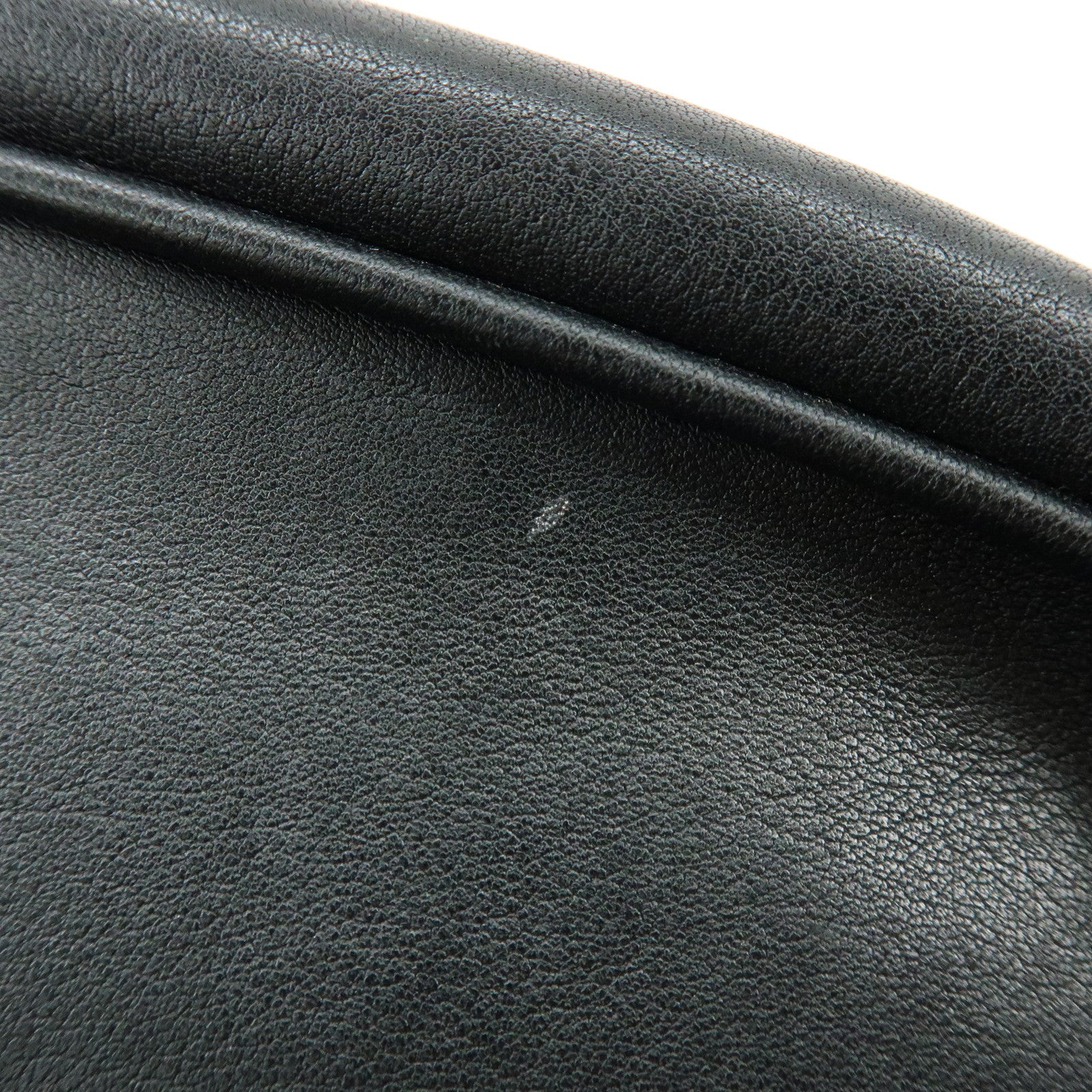 LOEWE Anagram Leather Clutch Bag Pouch Wristlet Bag Black