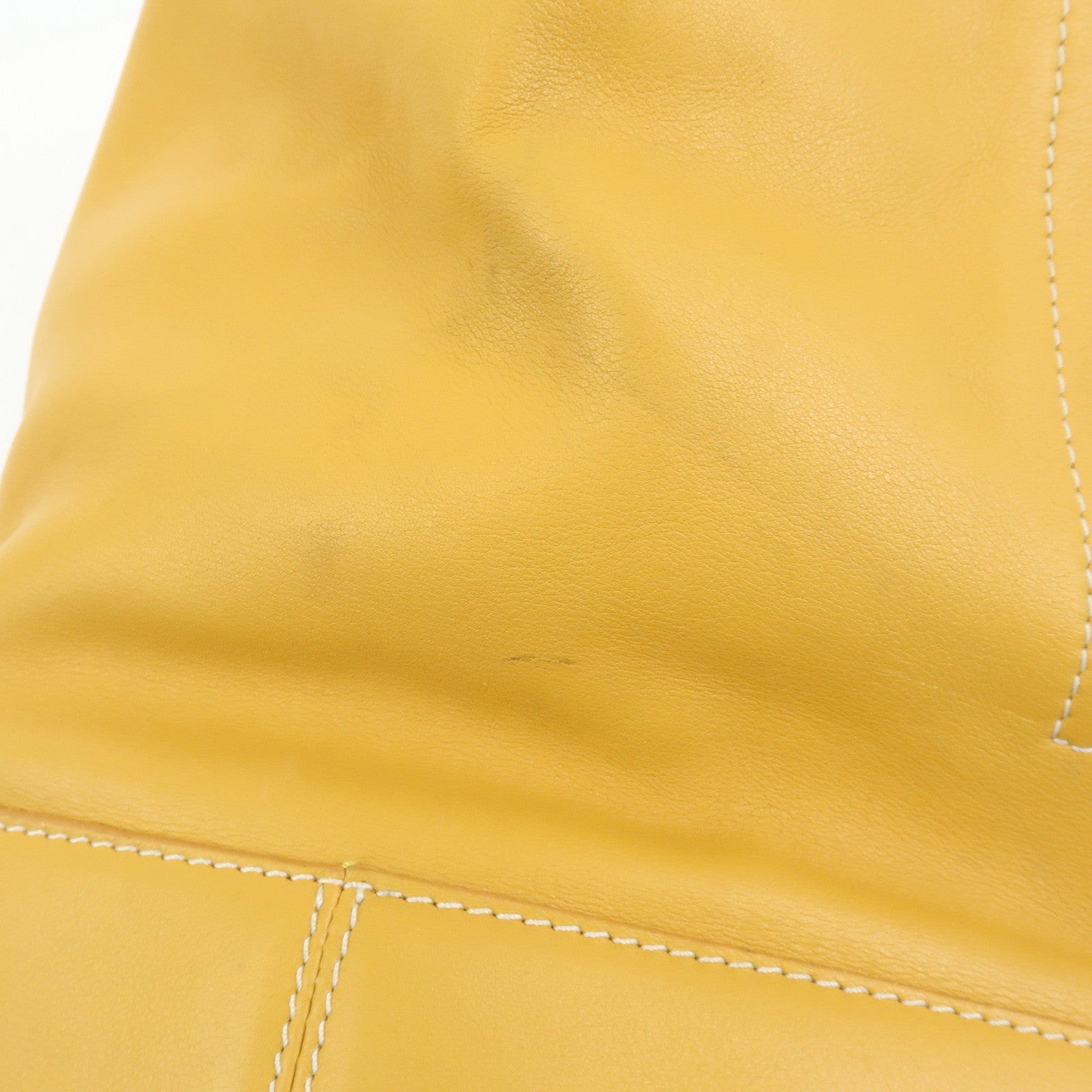 LOEWE Anton Leather Backpack Rucksack Yellow