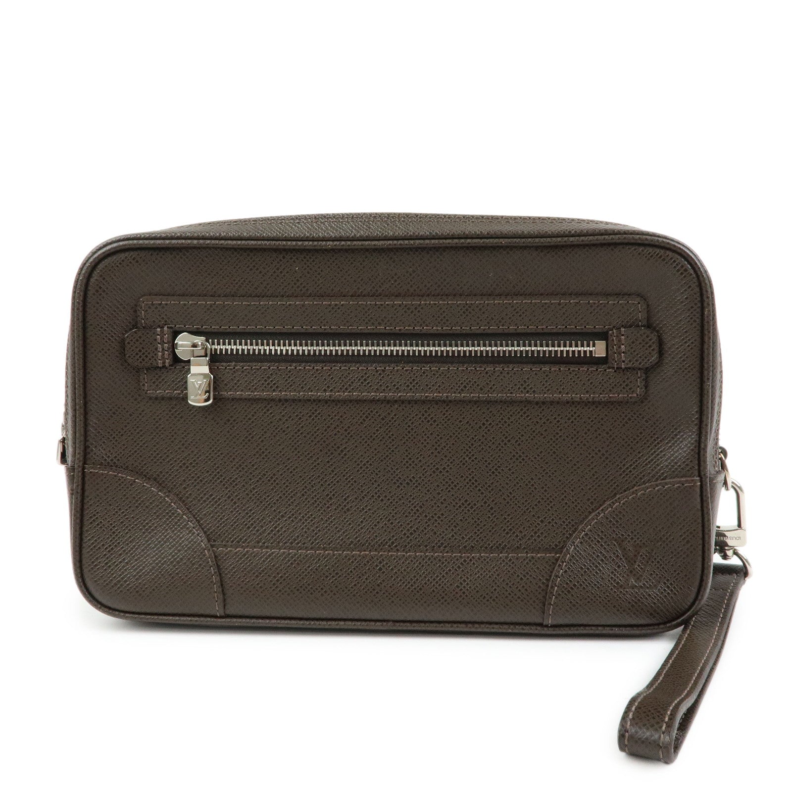 Louis Vuitton Taiga Neo Pavel Leather Clultch Bag Grizzly M31148