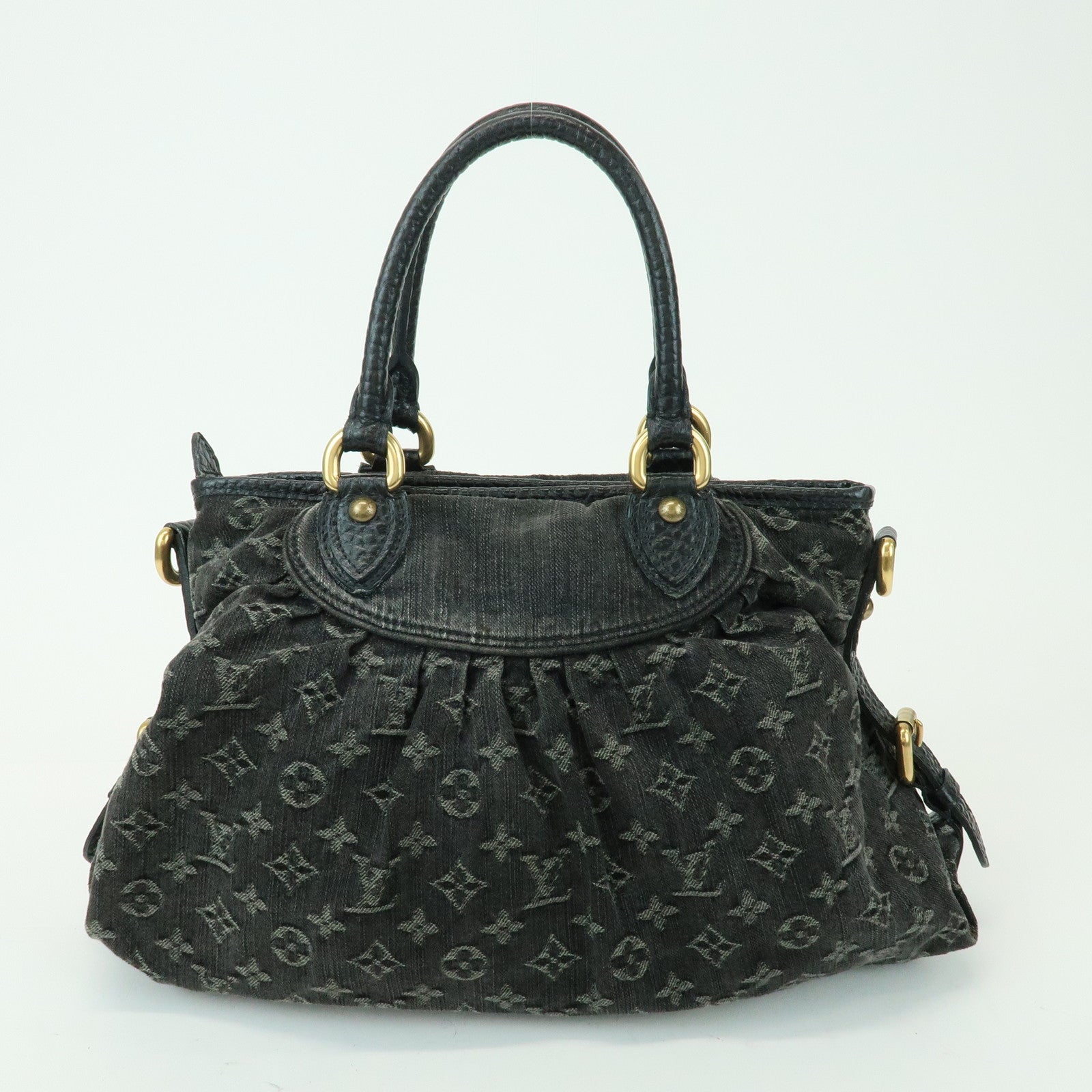 Louis Vuitton Monogram Denim Neo Cabby MM 2Way Bag Noir M95351