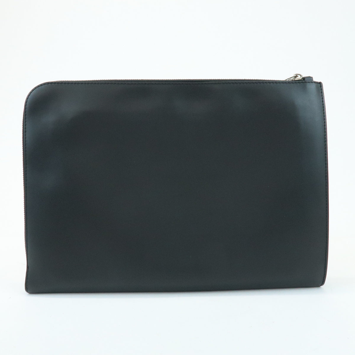VALENTINO GARAVANI Leather Clutch Bag Flat Pouch Black