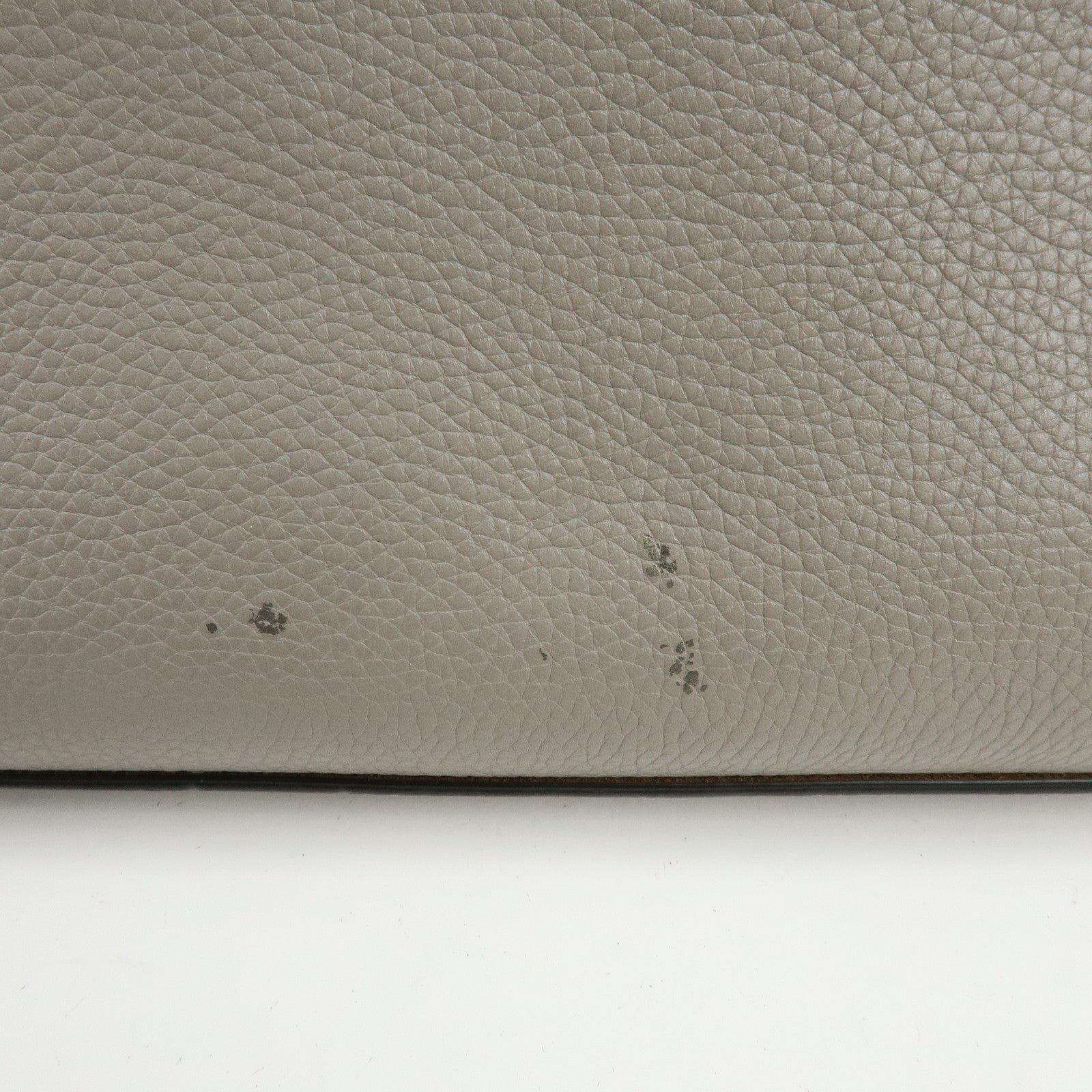 GUCCI Bamboo Leather 2WAY Bag Shoulder Bag Grey 392013