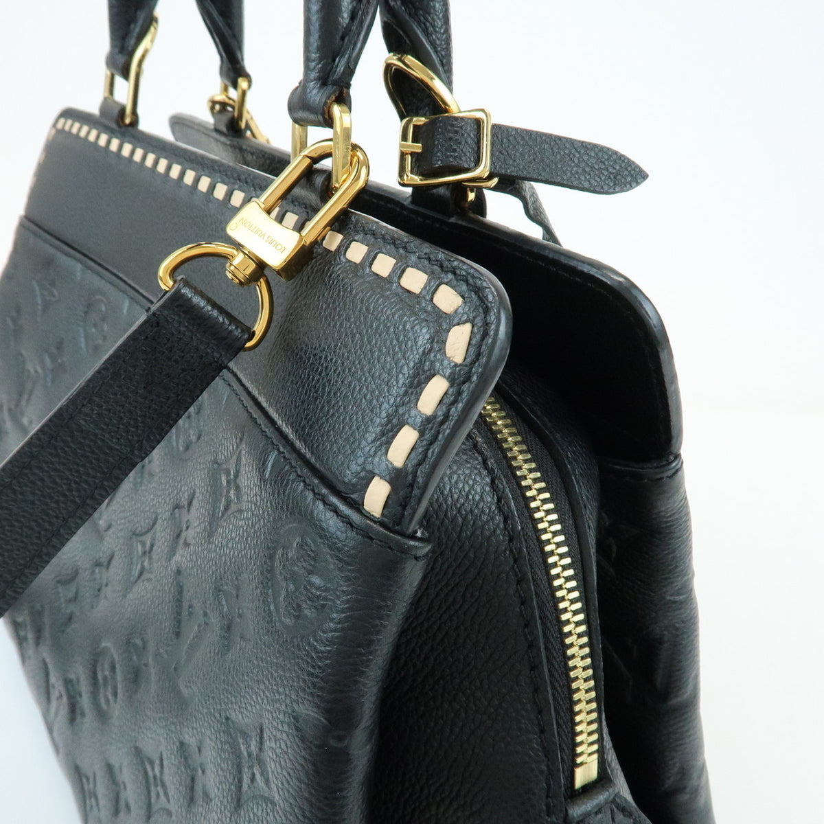 Louis Vuitton Monogram Empreinte Vosges MM Leather 2Way Bag Noir M41491