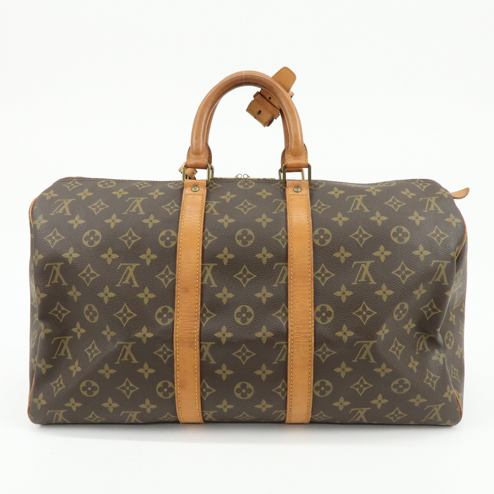 Louis Vuitton Monogram Keep All 45 Boston Bag Brown M41428
