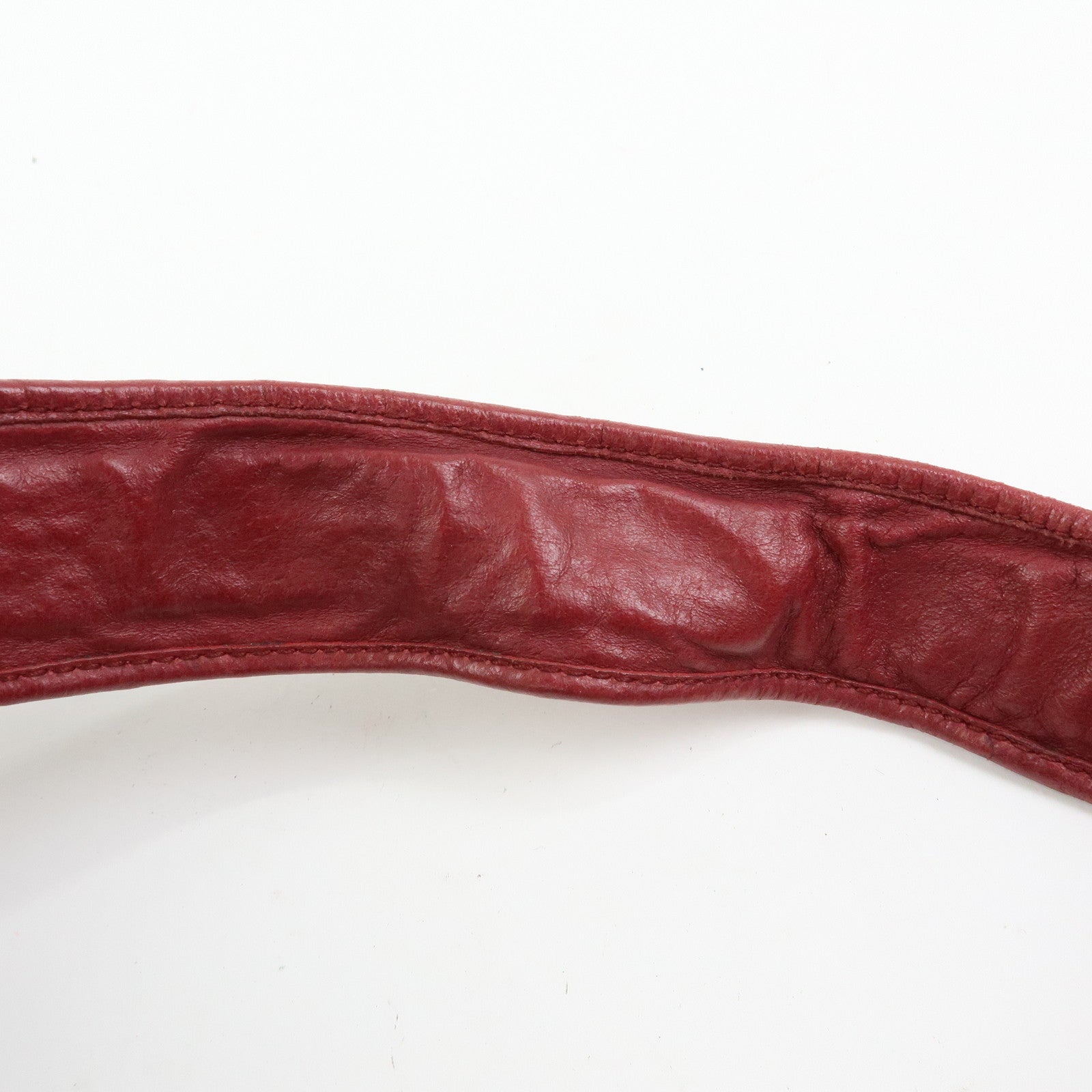 BOTTEGA VENETA Intrecciato Leather Shoulder Bag Crossbody Bag Wine Red
