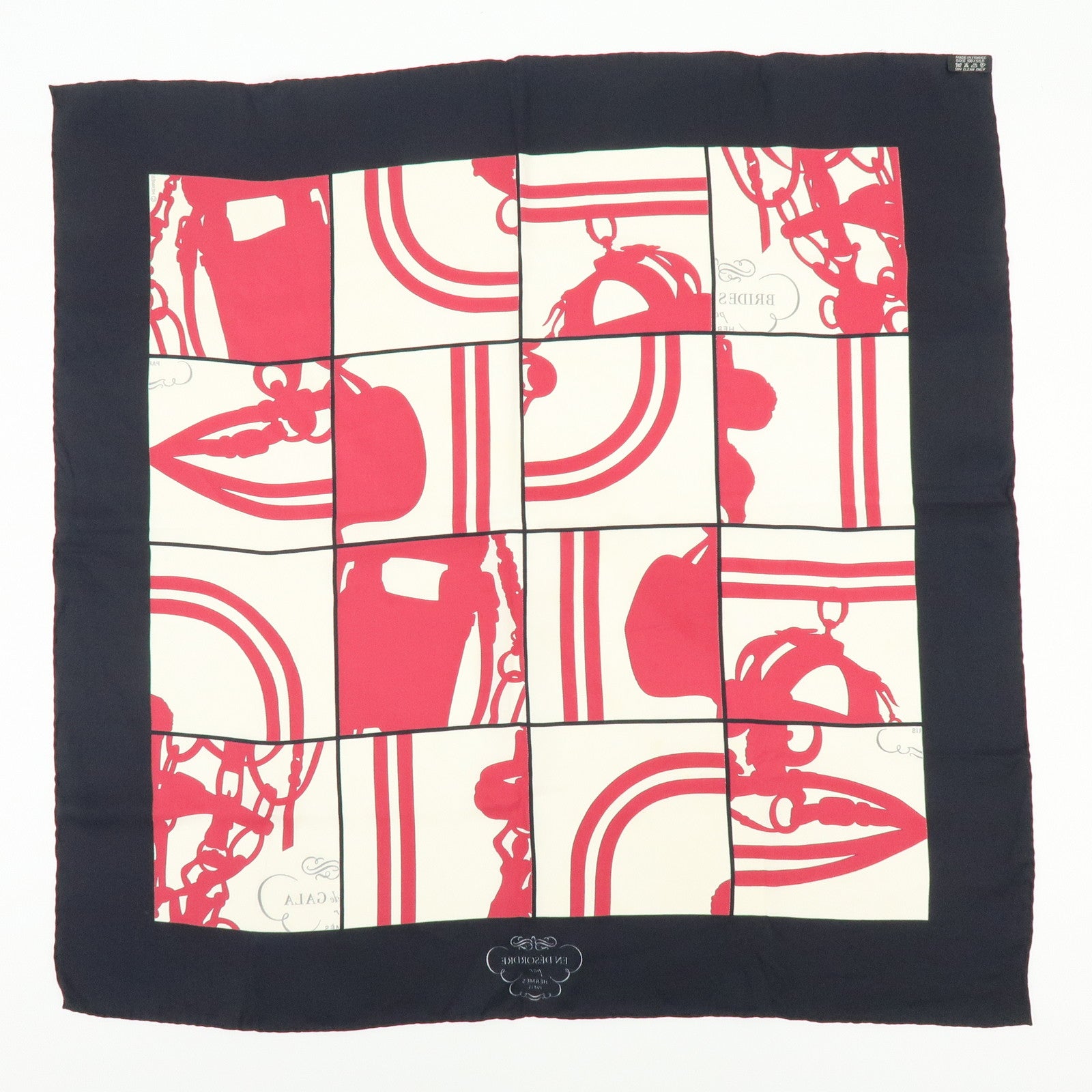 HERMES Carre 70 Lot of 2 Silk 100% Scarf Brides de gala/A.M.CASSANDRE