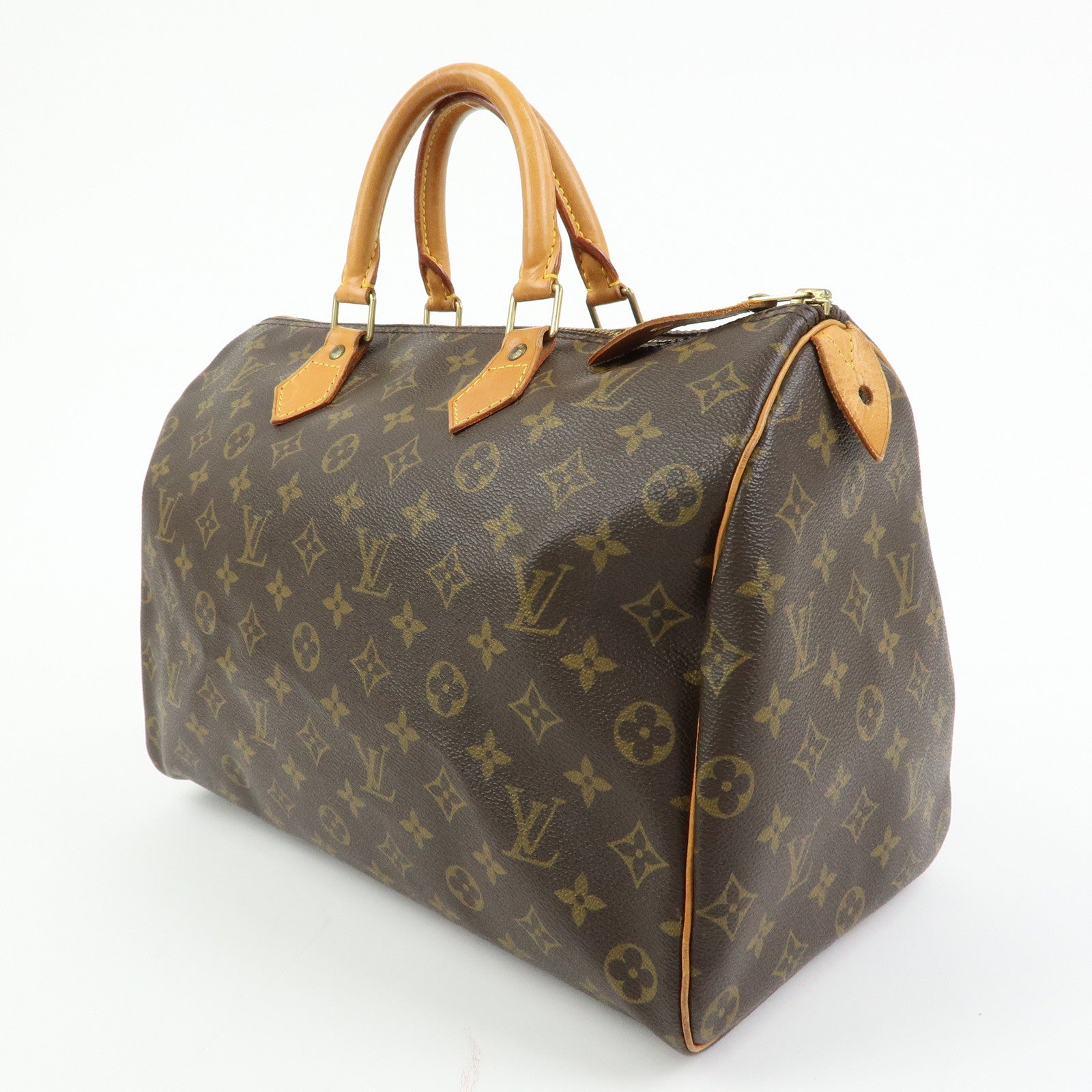 Louis Vuitton Monogram Speedy 35 Boston Bag Hand Bag Brown M41524