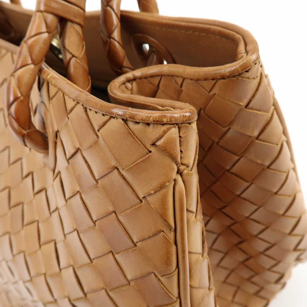 BOTTEGA VENETA Intrecciato Leather Tote Bag Brown 10691006161NAT