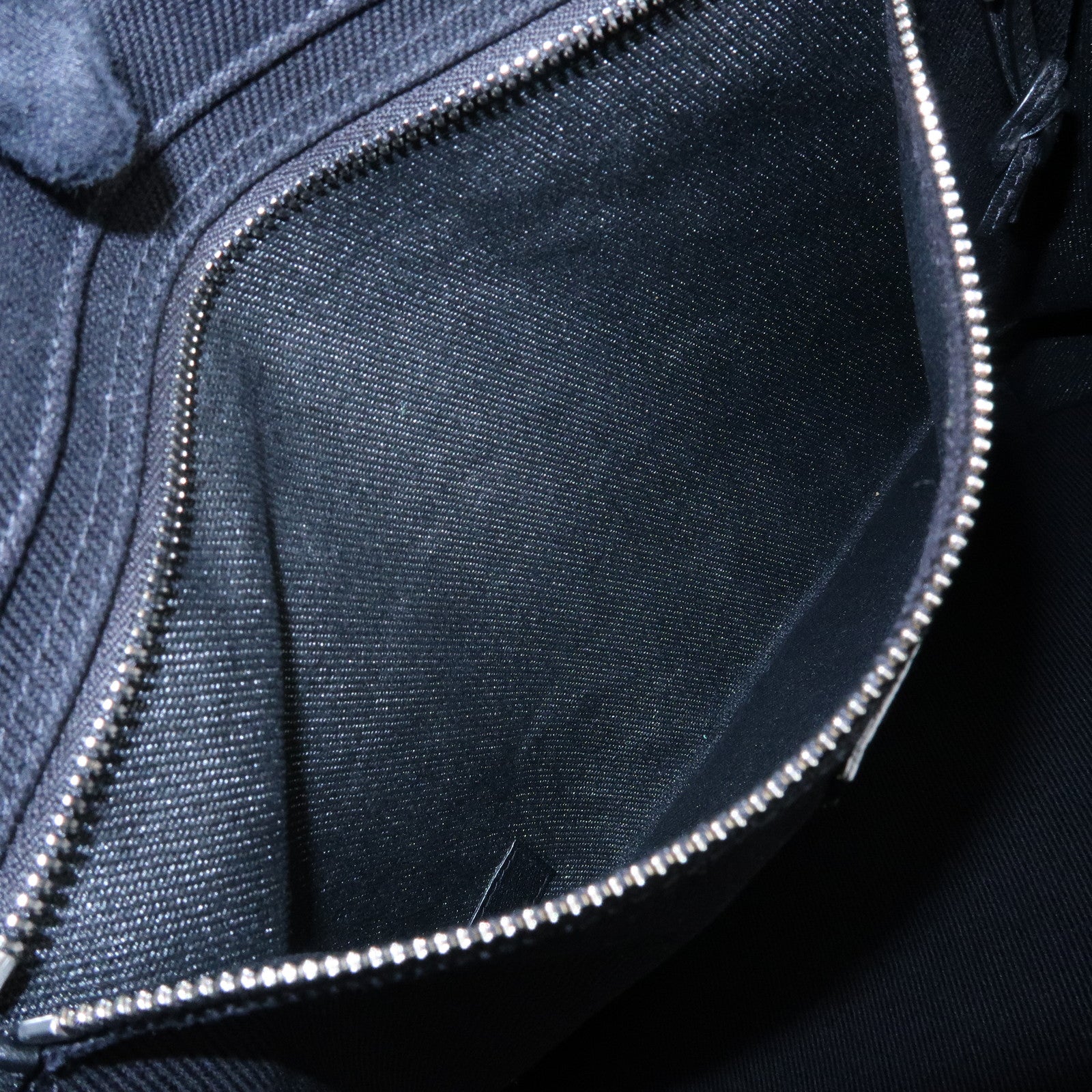 SAINT LAURENT PARIS Rive Gauche Canvas Leather Tote Bag Black 632539