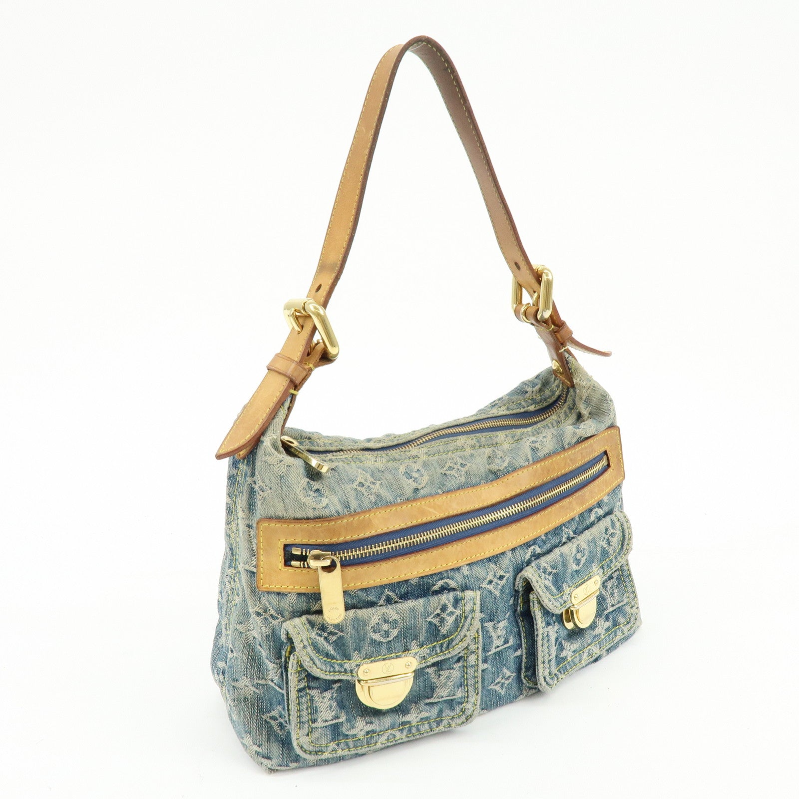 Louis Vuitton Monogram Denim Baggy PM 2Way Bag Shoulder Bag M95049