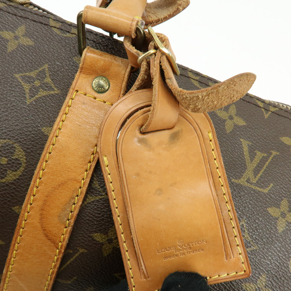 Louis Vuitton Monogram Keep All Bandouliere 55 Boston Bag Brown M41414