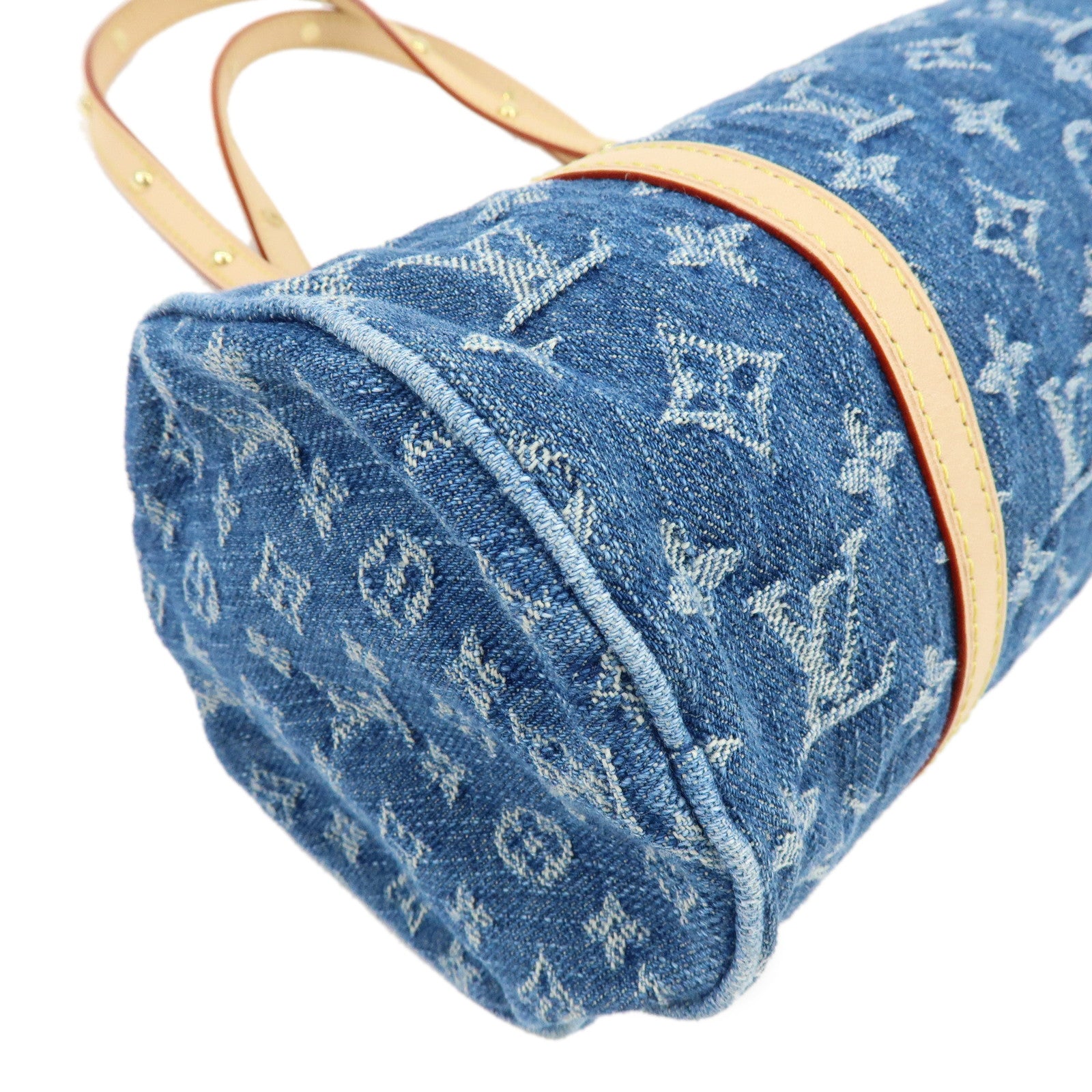Louis Vuitton Monogram Denim Papillon MM LV Remix Bag Pouch M46830