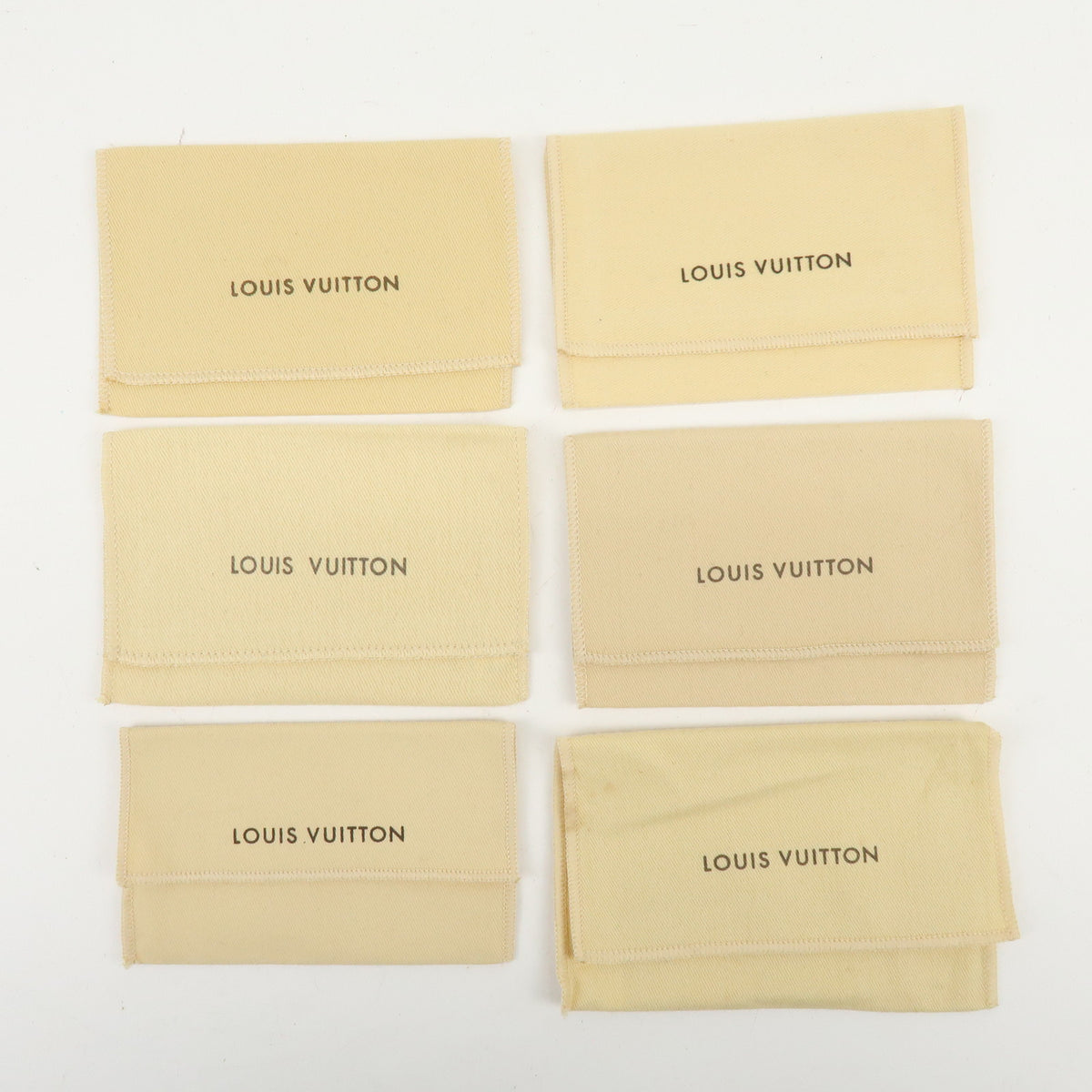 Louis Vuitton Lot of 30 Dust Bag Storage Bag Flap Style Beige