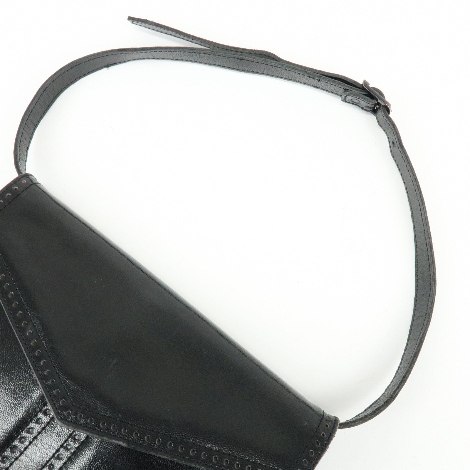 SAINT LAURENT PARIS Leather 2WAY Bag Hand Bag Shoulder Bag Black