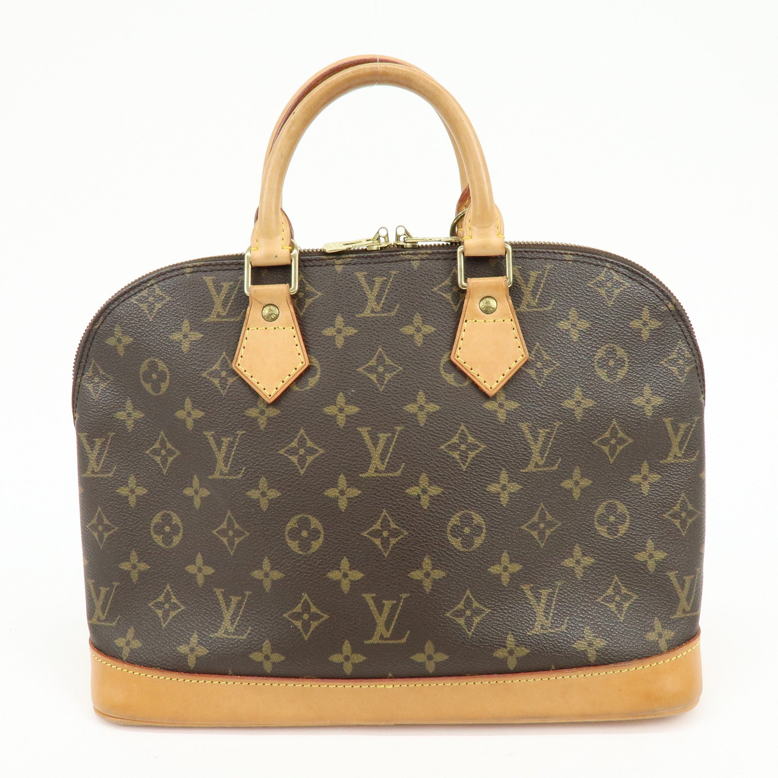 Louis Vuitton Monogram Alma PM Canvas Leather Hand Bag Brown M51130